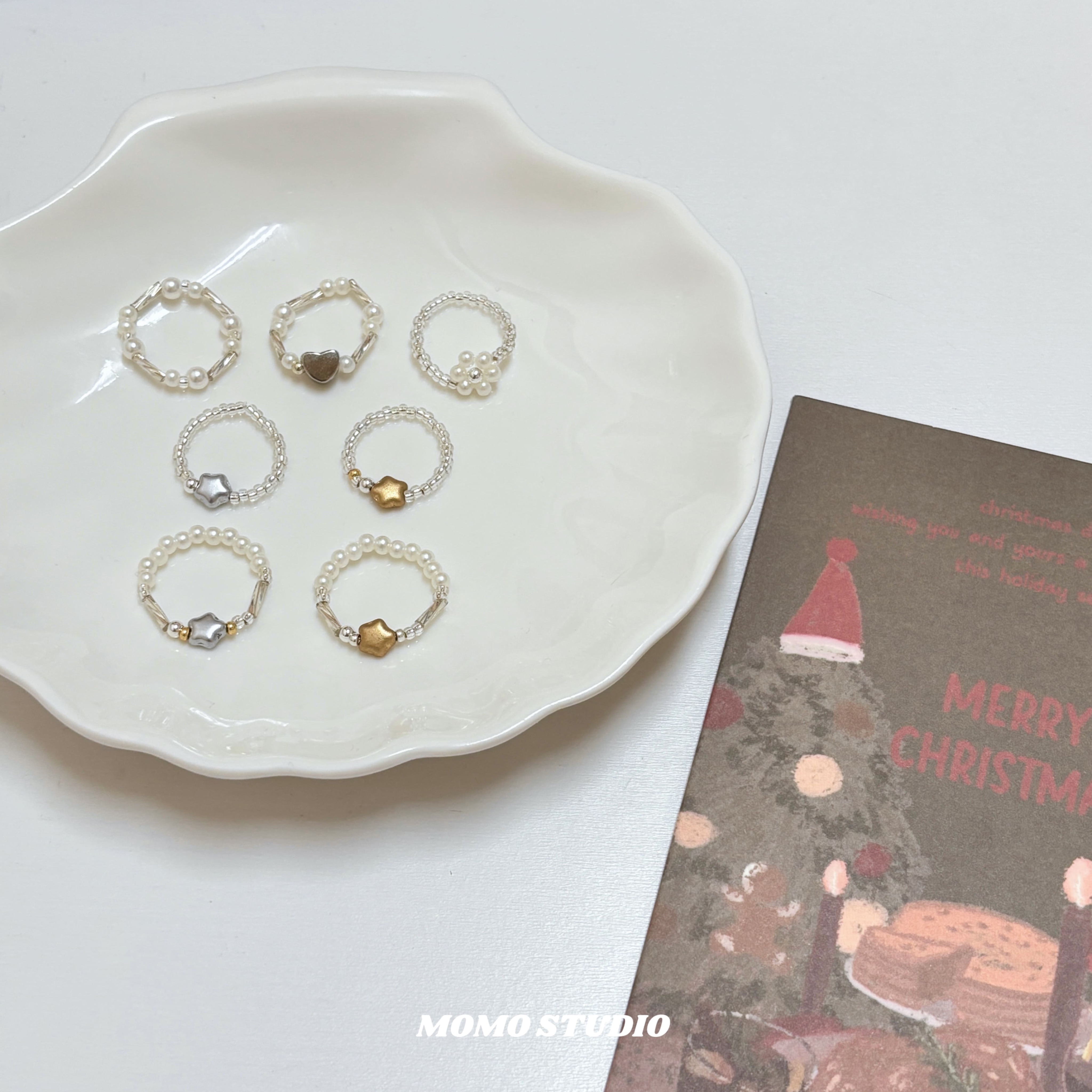 MOMO串珠戒指-《冬凜❄️》｜7款