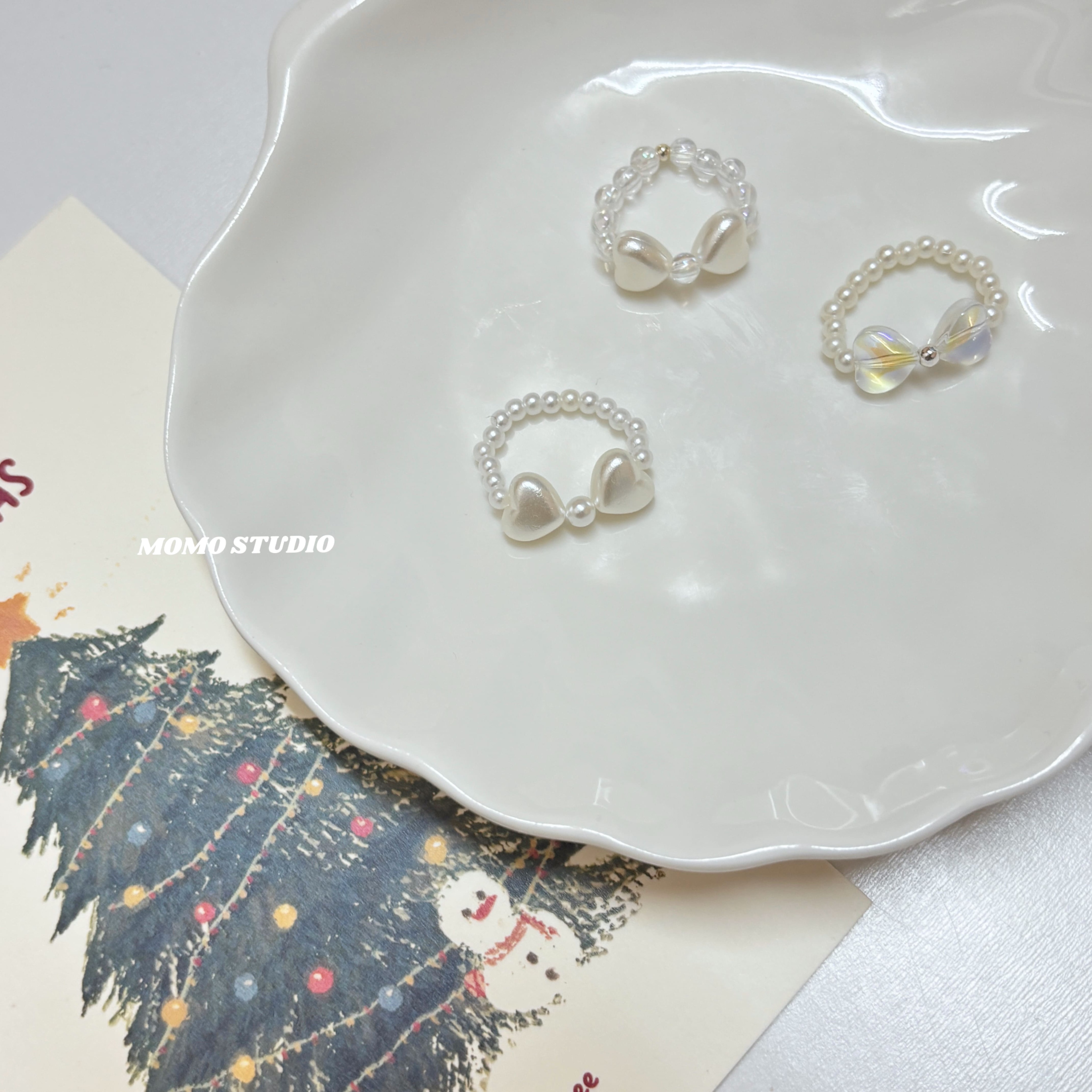 MOMO串珠戒指-B41《冬凜❄️》冬凜公主｜3款