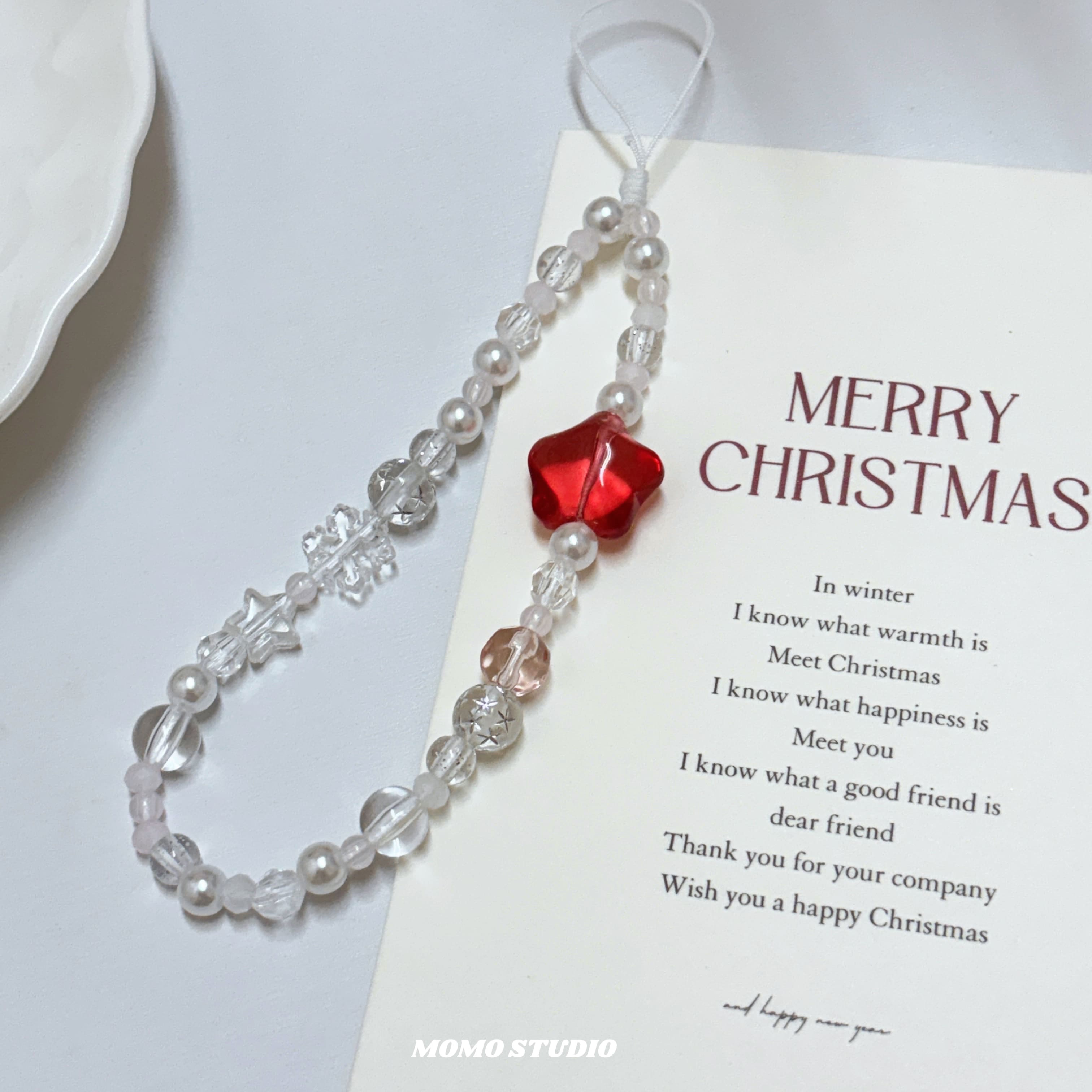 MOMO串珠手機鏈-《冬凜❄️》｜4款