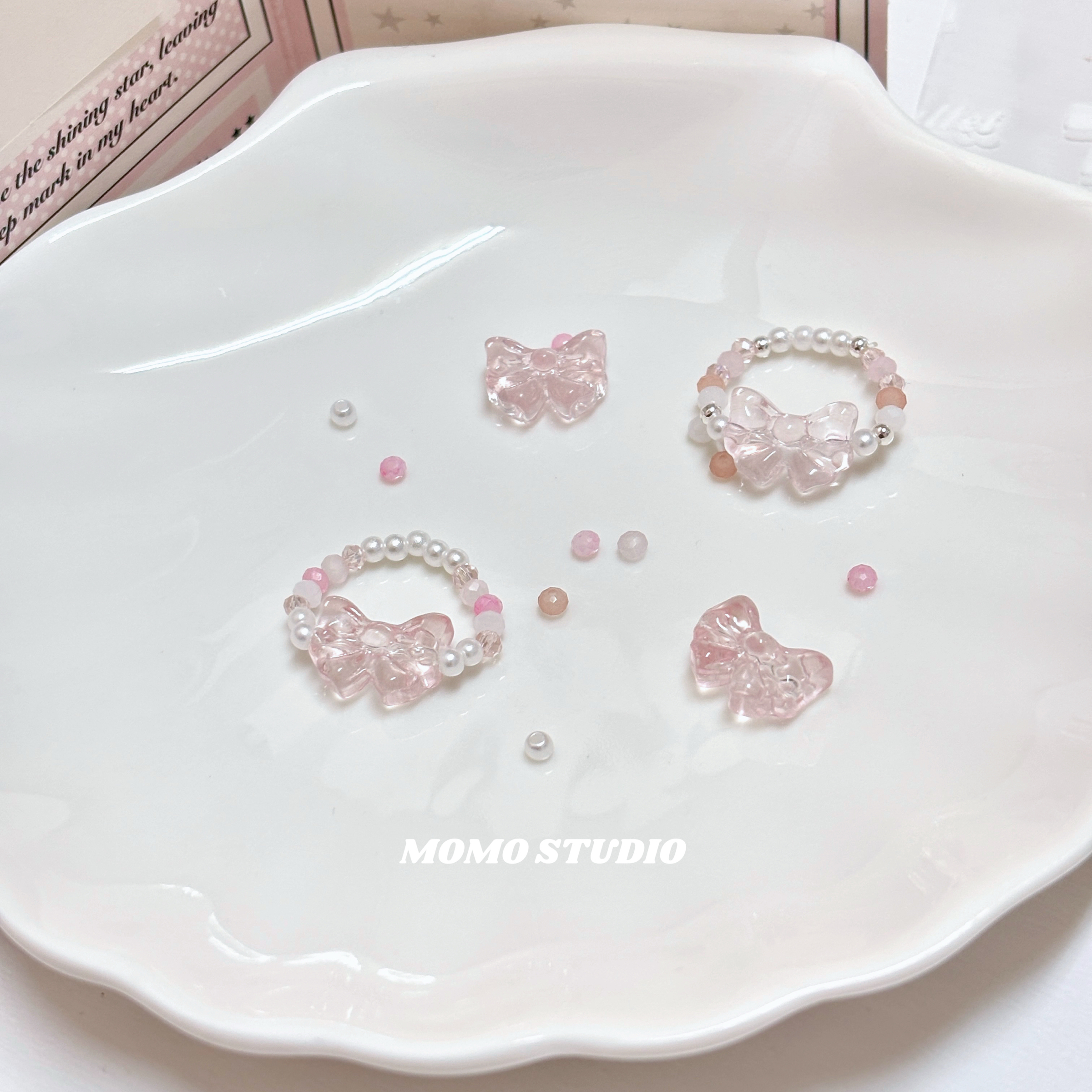 MOMO 《夢島日常》B32串珠戒指-౨ৎ在逃公主系列♡₊⁺｜2款