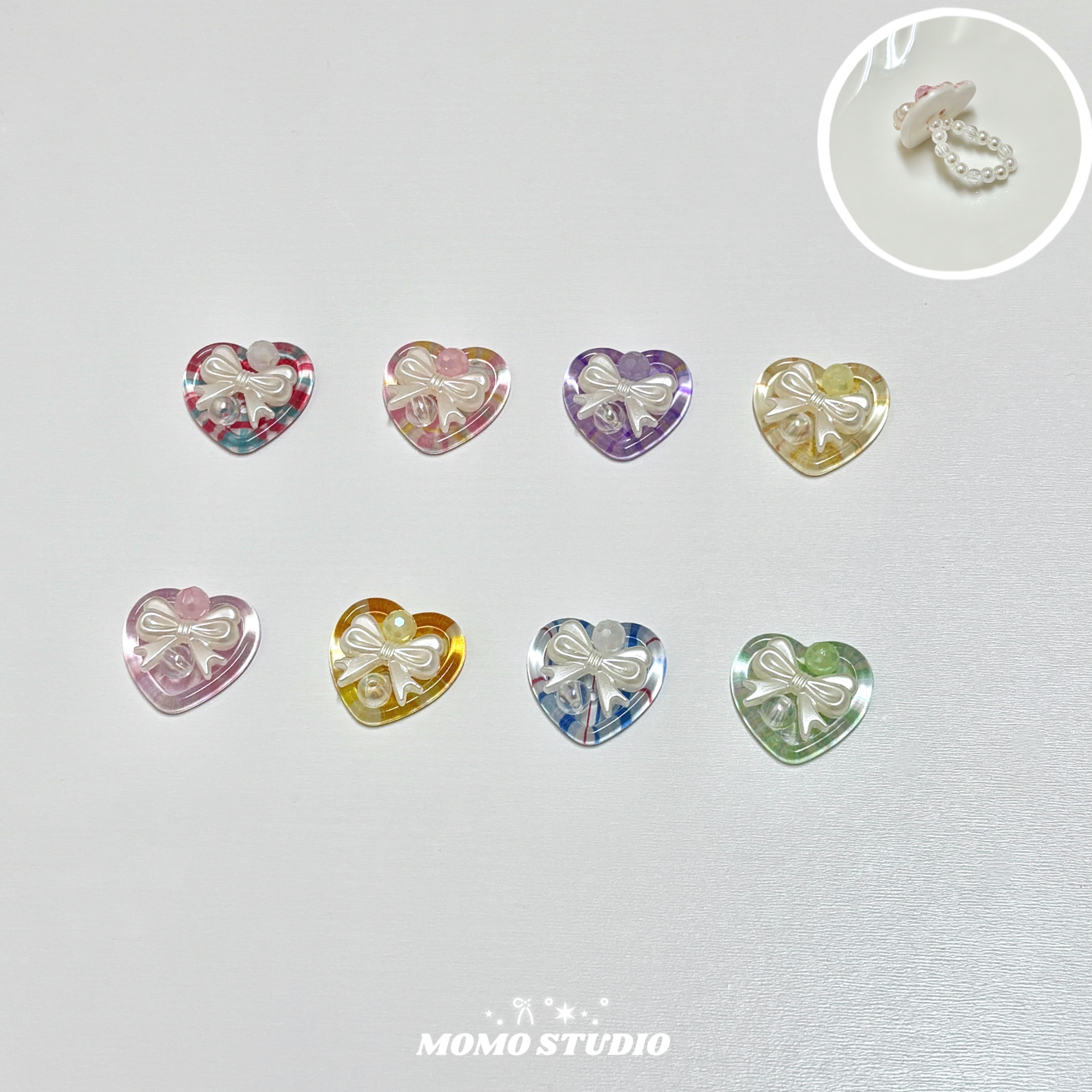 ✨New MOMO 《鈕扣戒指-第二彈》B51愛心系列（8款）