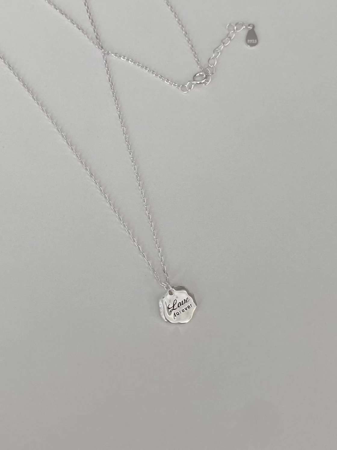 [現貨] 韓國925純銀 〰️ Love forever項鍊 N003 韓系簡約 純銀飾品 純銀項鍊