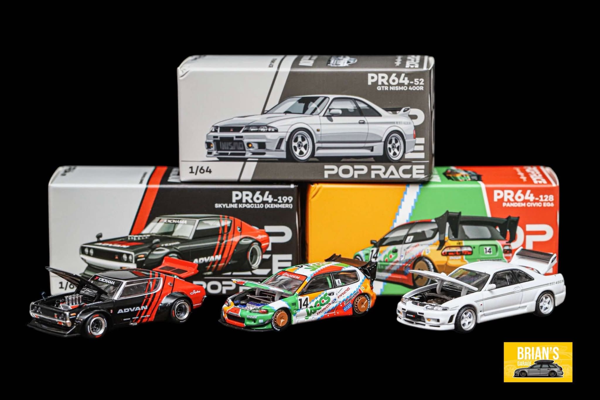 POP RACE 1/64 SKYLINE JPGC10 （KENMERI） / PANDEM EG6 / 400R