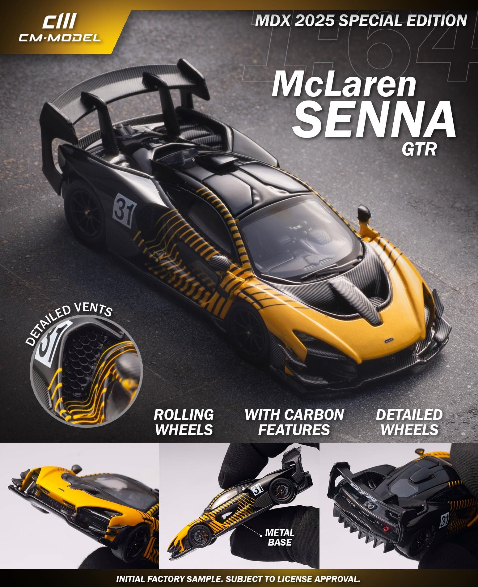 CM MODLE 1/64 馬來西亞限定版 Mclaren  SennaGTR