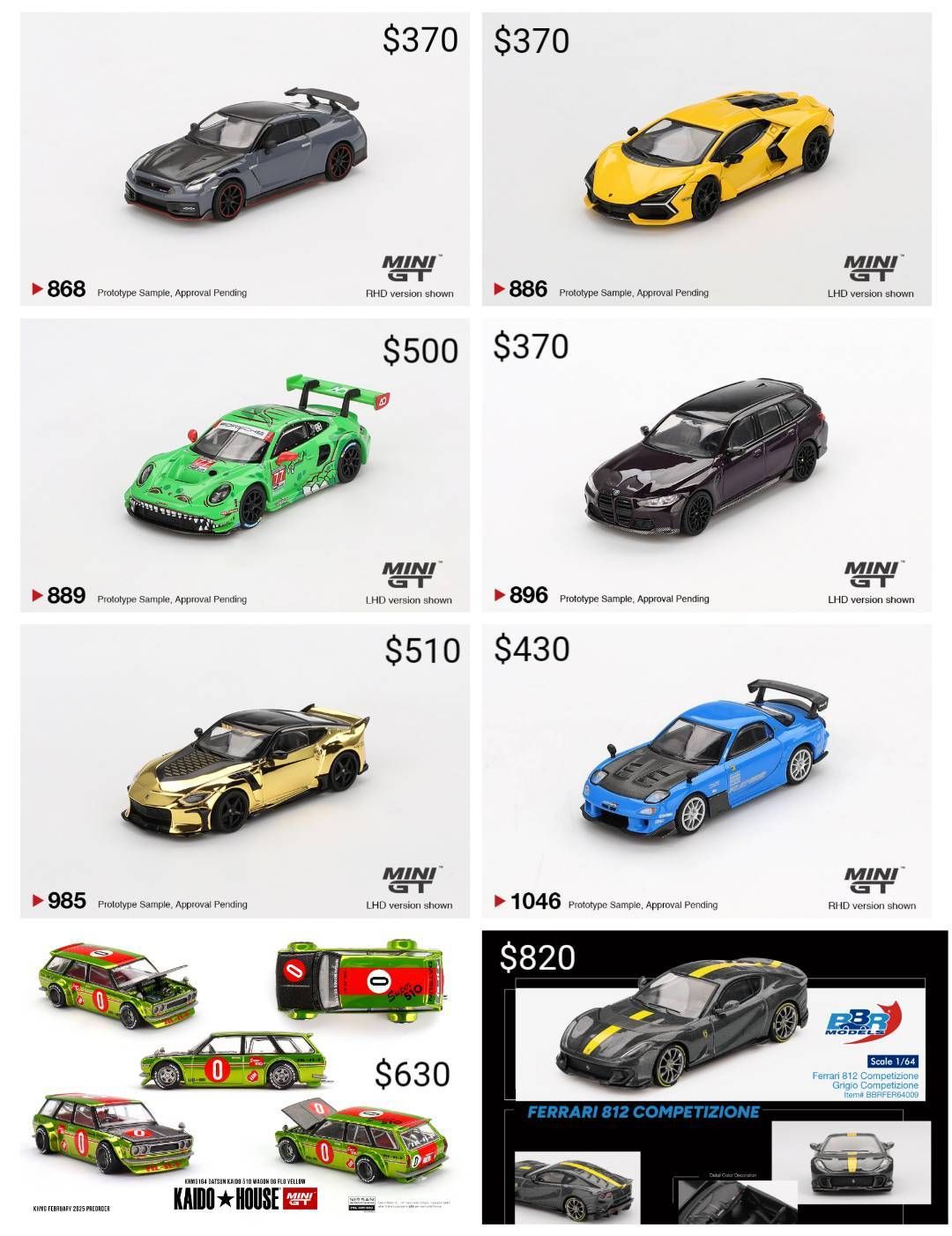 MINI GT 新品預購下單區1 (若找不到您的名子請往下滑)