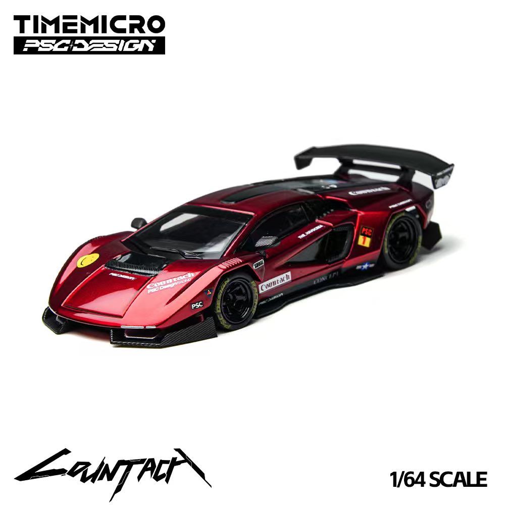 TimeMicro × PSC DESIGN 1:64  Countach ＂V＂ Scarlet