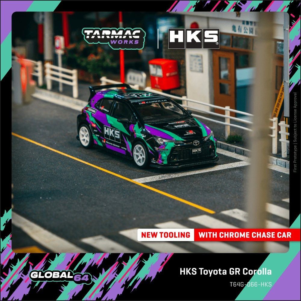 TARMAC WORKS 1/64 HKS Toyota GR Corolla