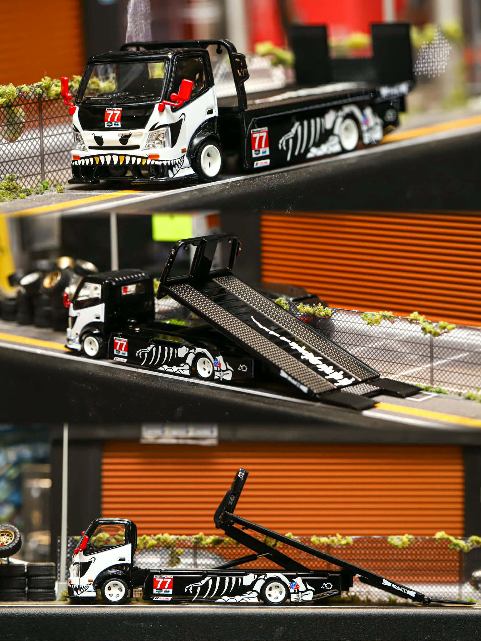 CC 1/64 H300 平板運輸拖車   骷髏龍77號塗裝