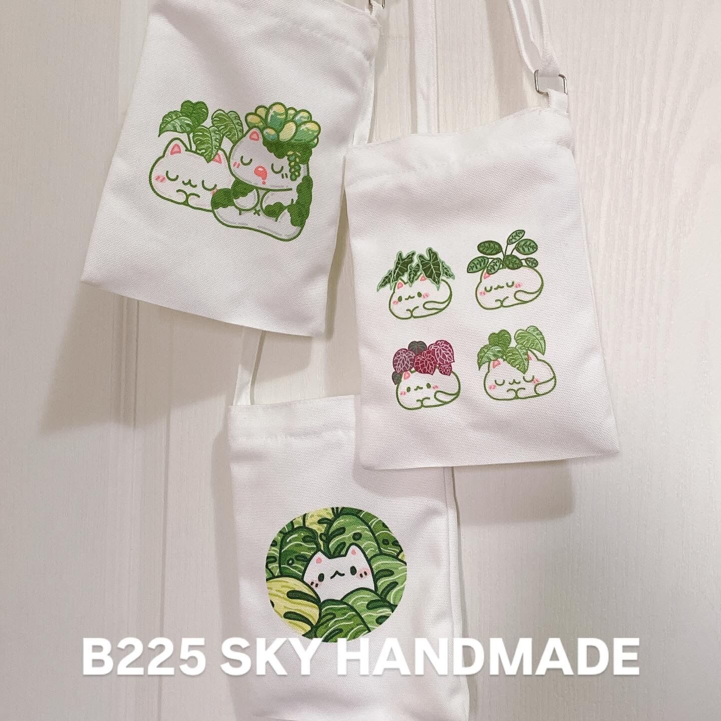 植喵系列周邊~帆布側背包
