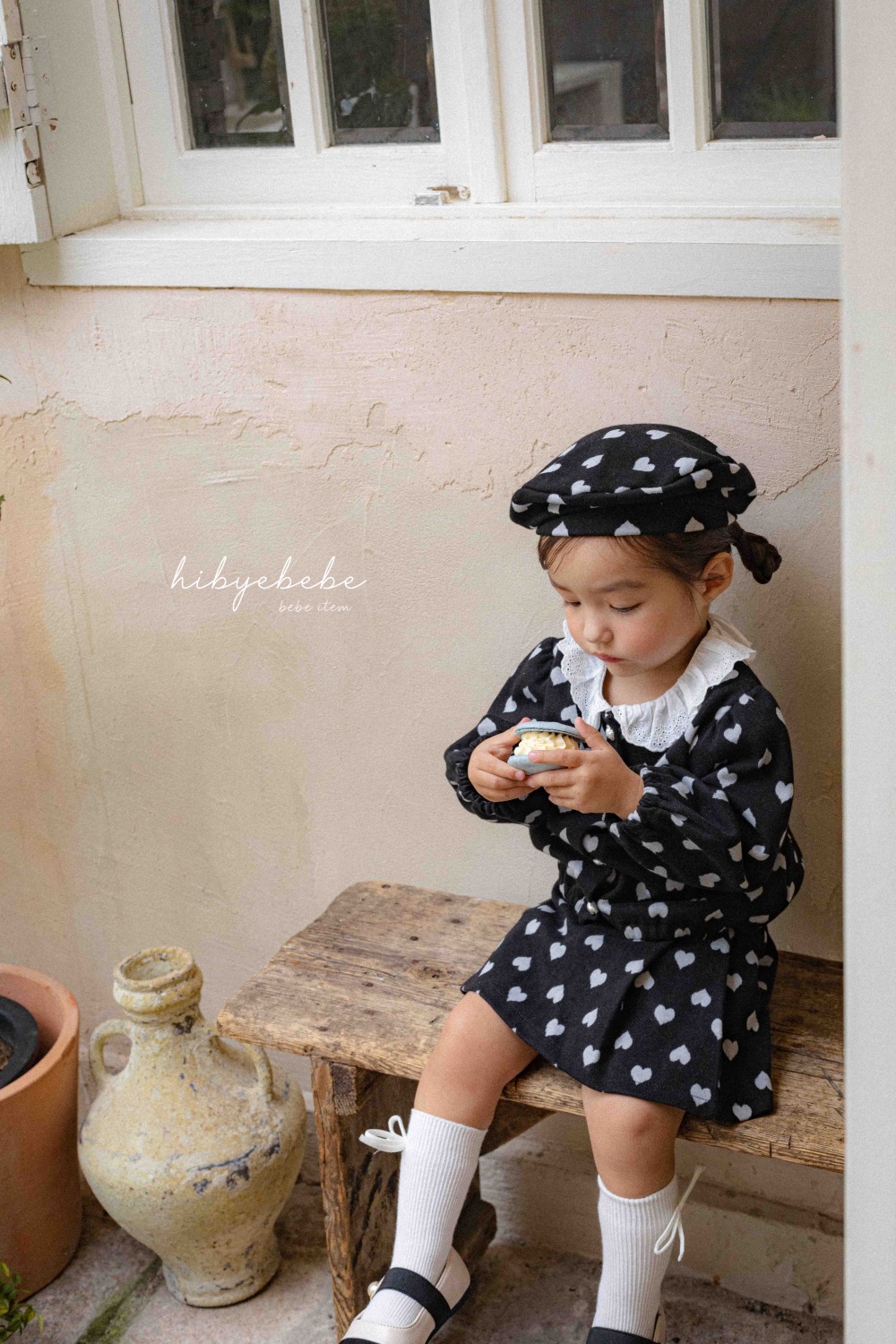 Hibye | 法式蕾絲領愛心寶寶套裝