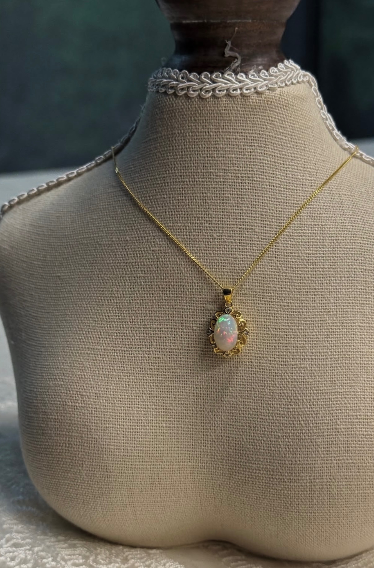 ⁂ 歐泊項鍊/絕版庫存，些微存放痕跡，超值特惠！