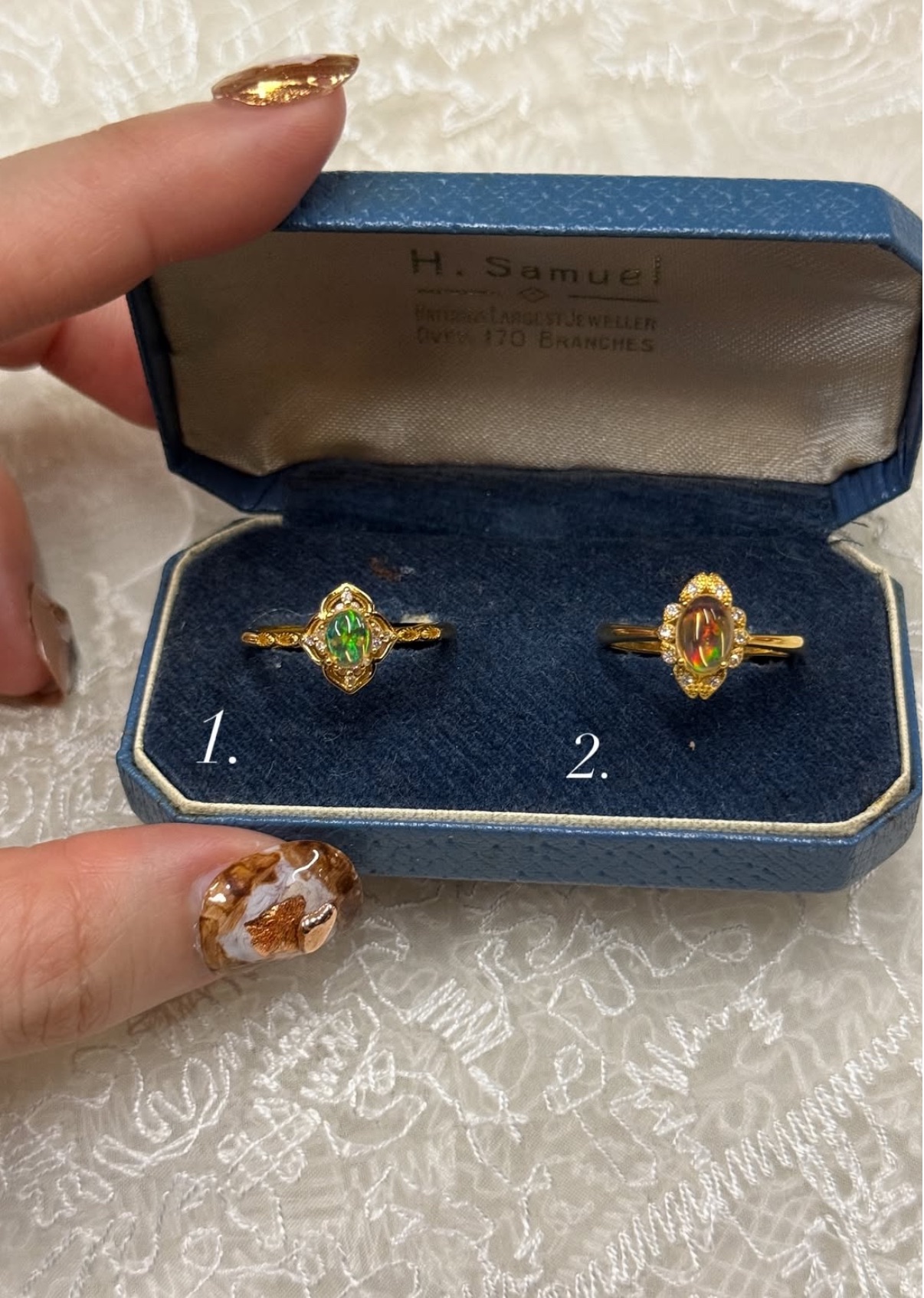 ⁂ 墨西哥火歐泊戒指