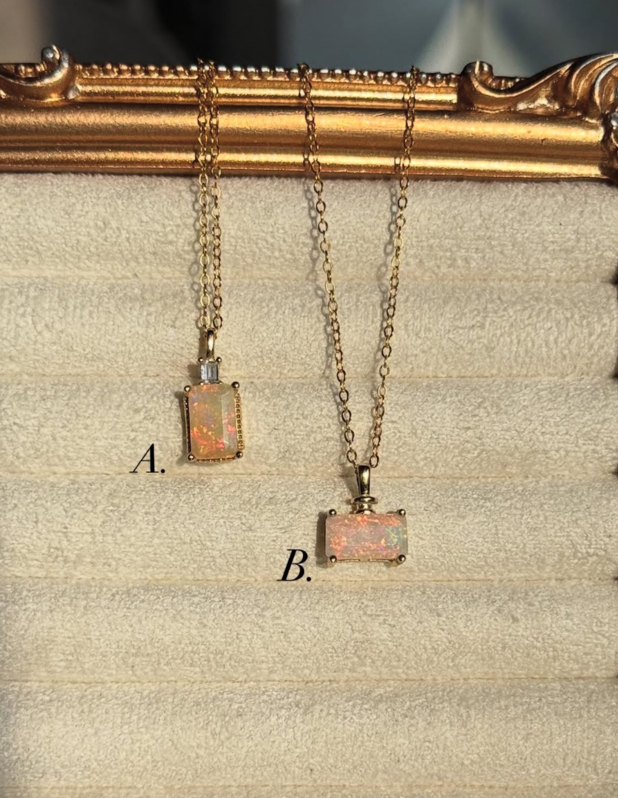 ⁂ 歐泊項鍊/絕版庫存，些微存放痕跡，超值特惠！