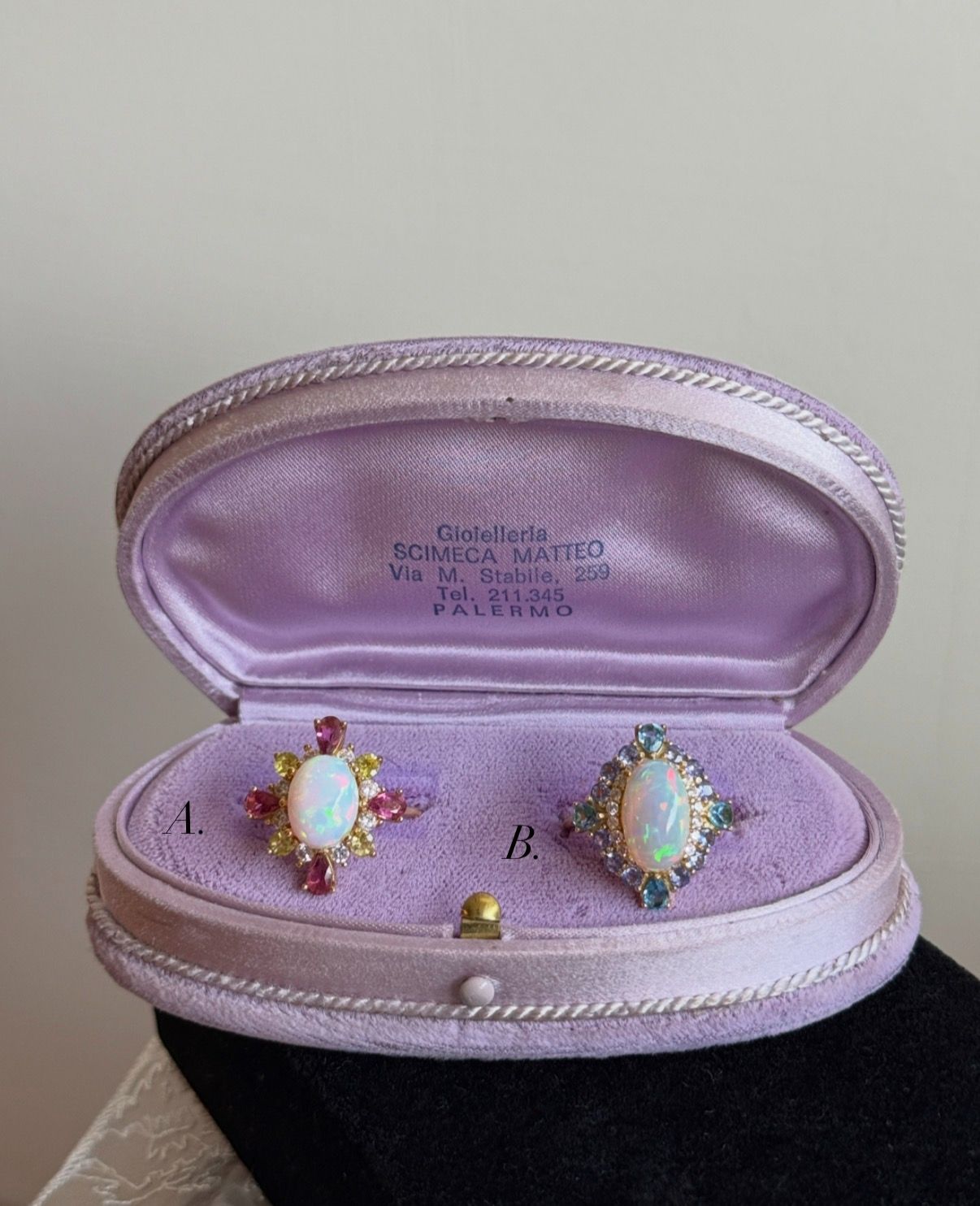 ⁂ 雙生詩語・非洲蛋白石戒指