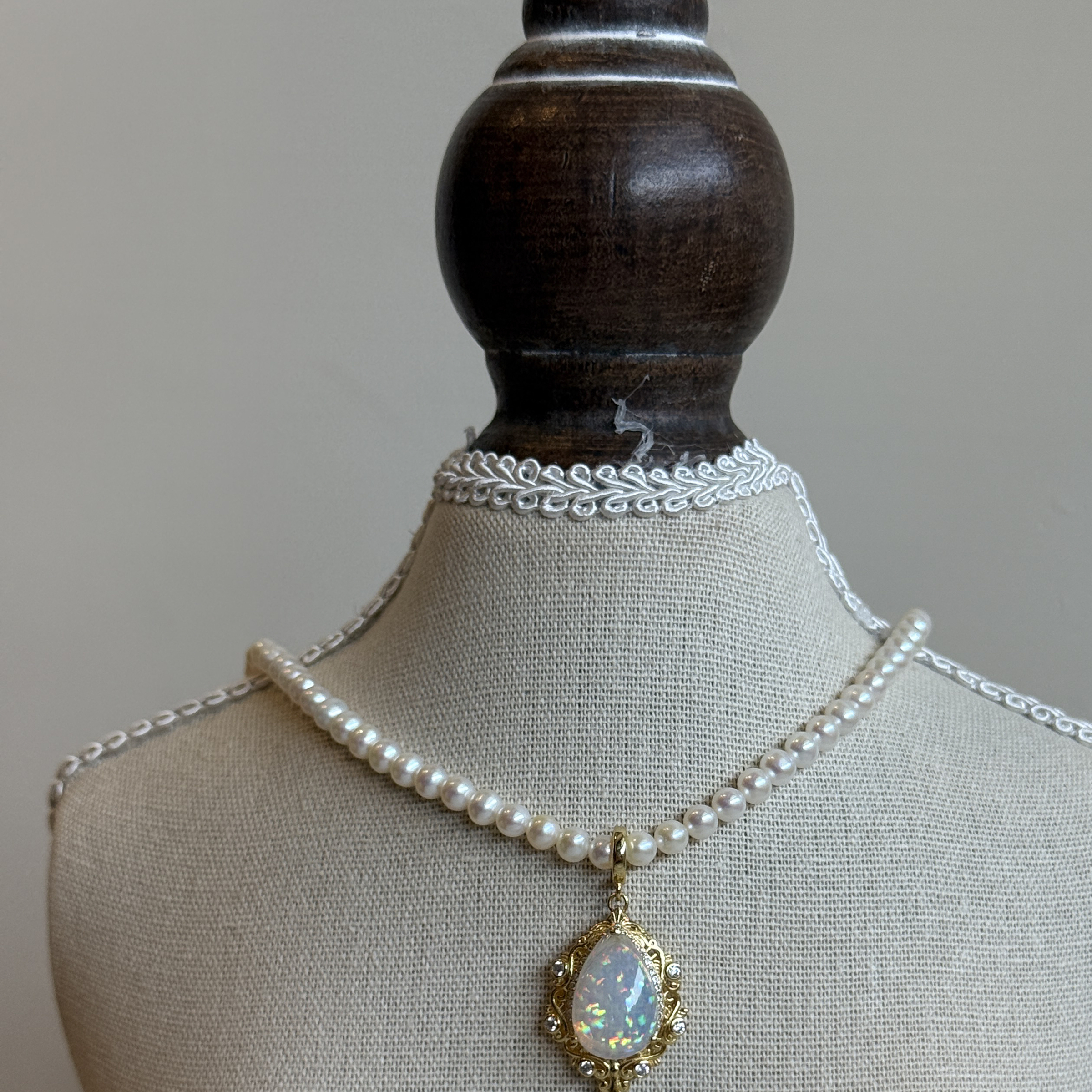 ⁂ 非洲歐泊 萬能釦頭吊墜