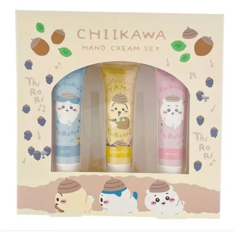 粧美堂 SHOBIDO 吉伊卡哇 Chikawa 護手霜 橡子款 一組3支入