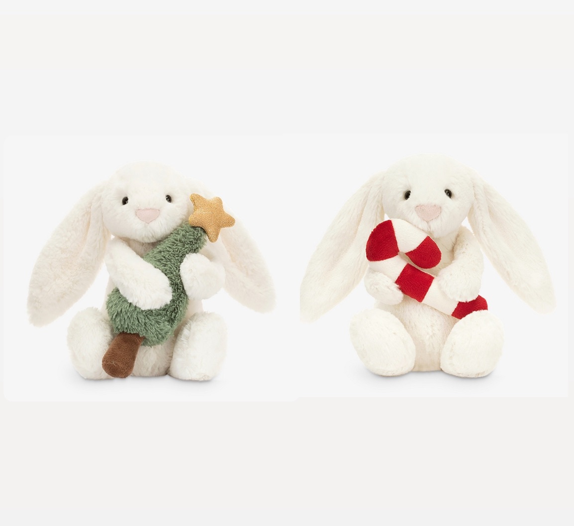 超熱門！JELLYCAT 兔兔抱聖誕樹娃娃