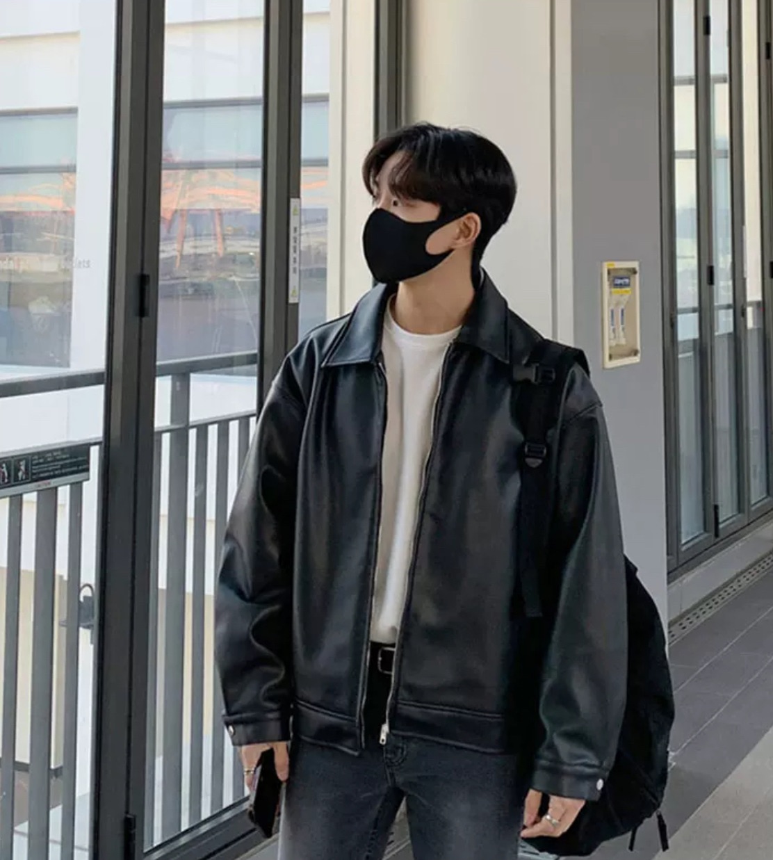 皮外套（黑色）