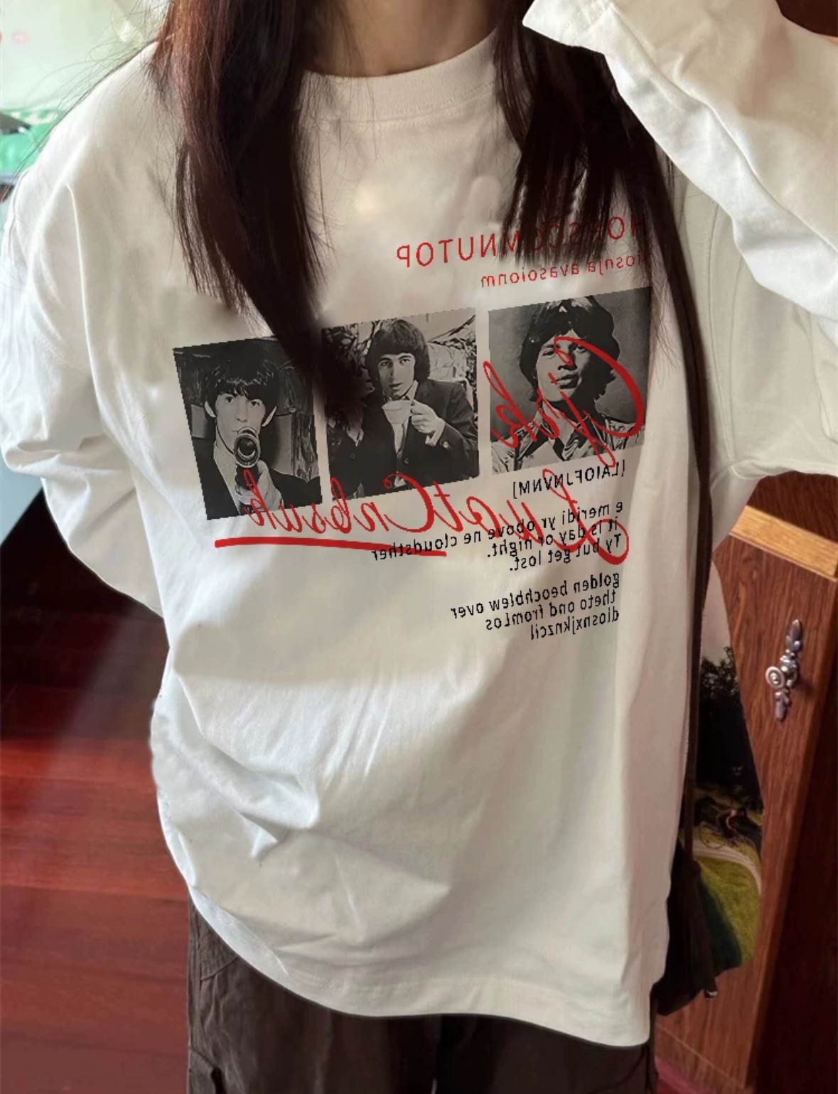 純棉長袖圓領T恤