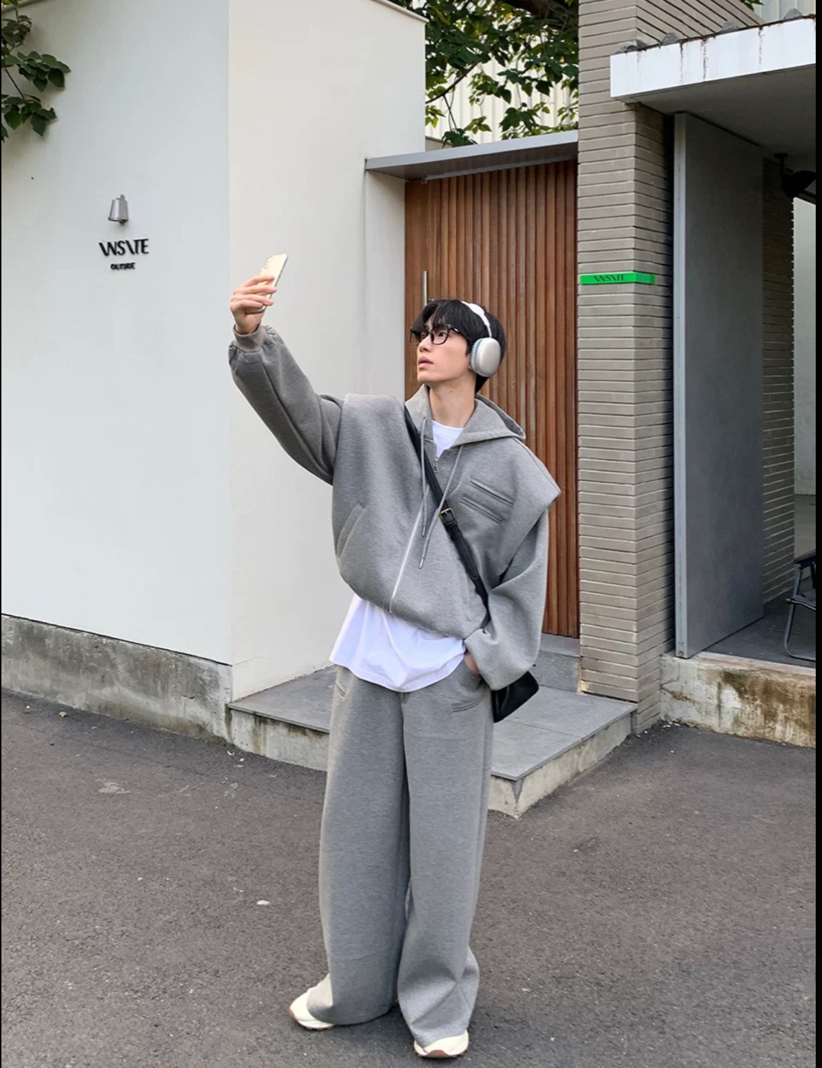 秋冬韓系墊肩夾克外套