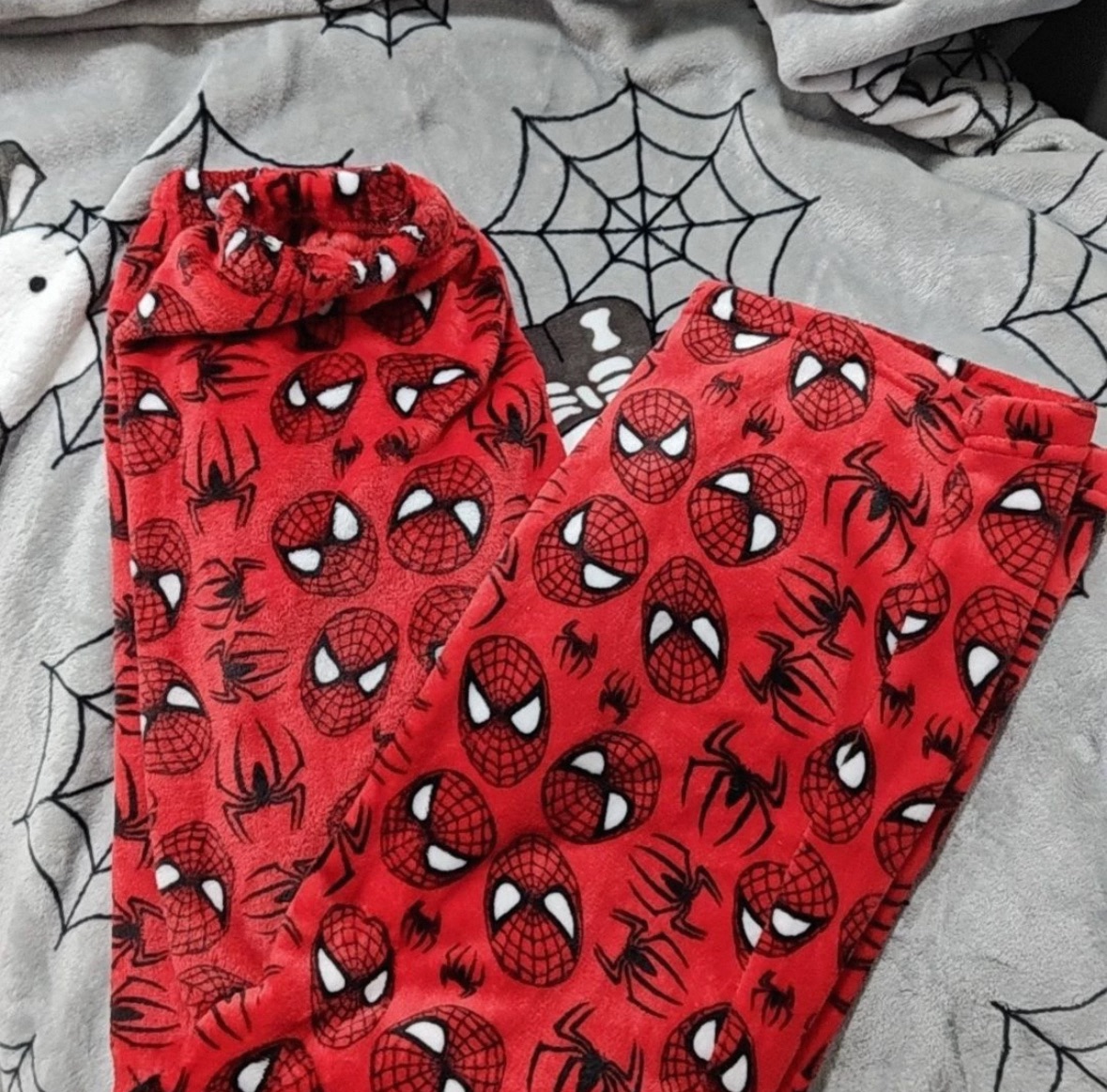 美式蜘蛛人絨毛褲