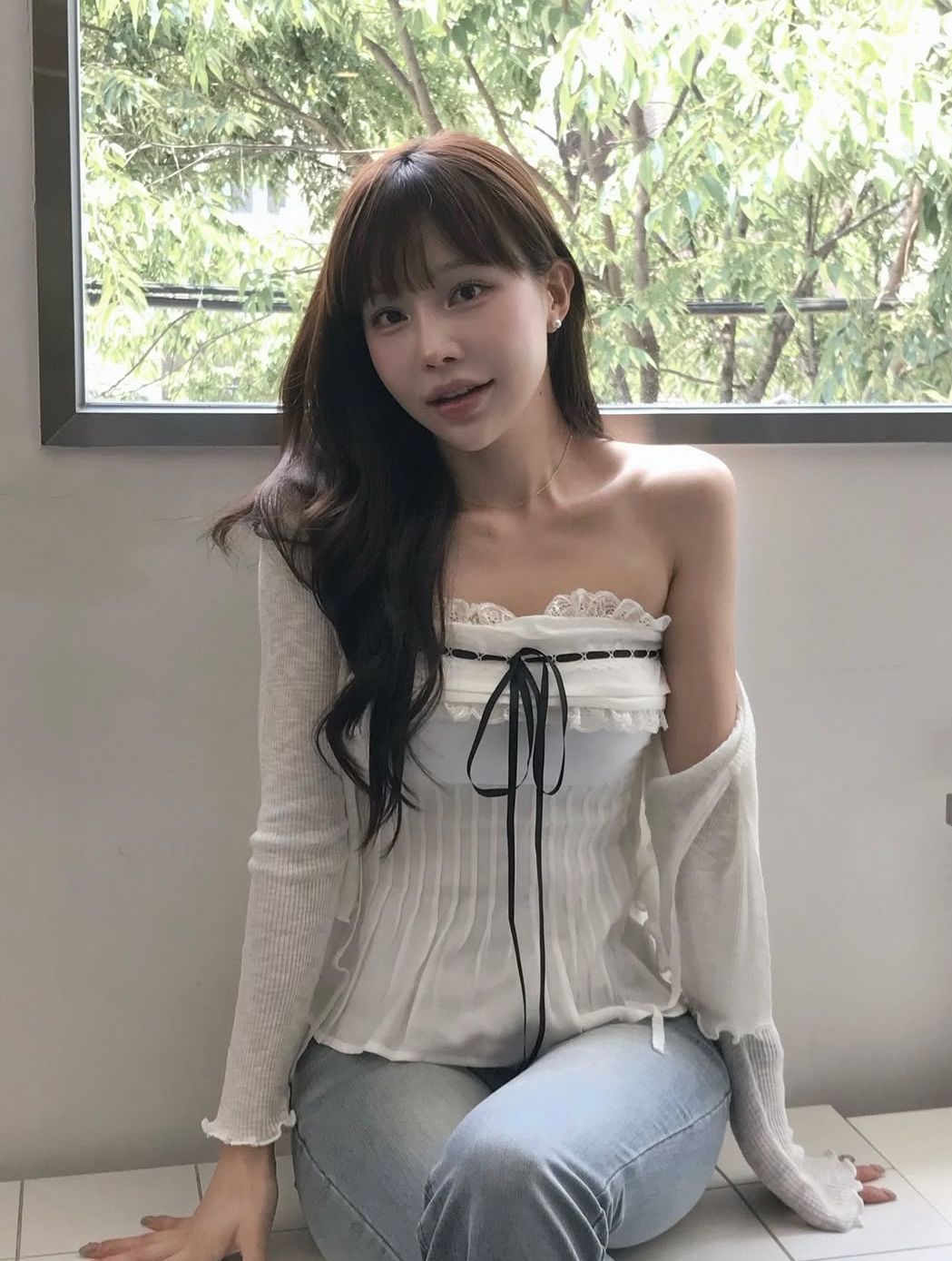 抹胸蝴蝶結綁帶胸墊背心