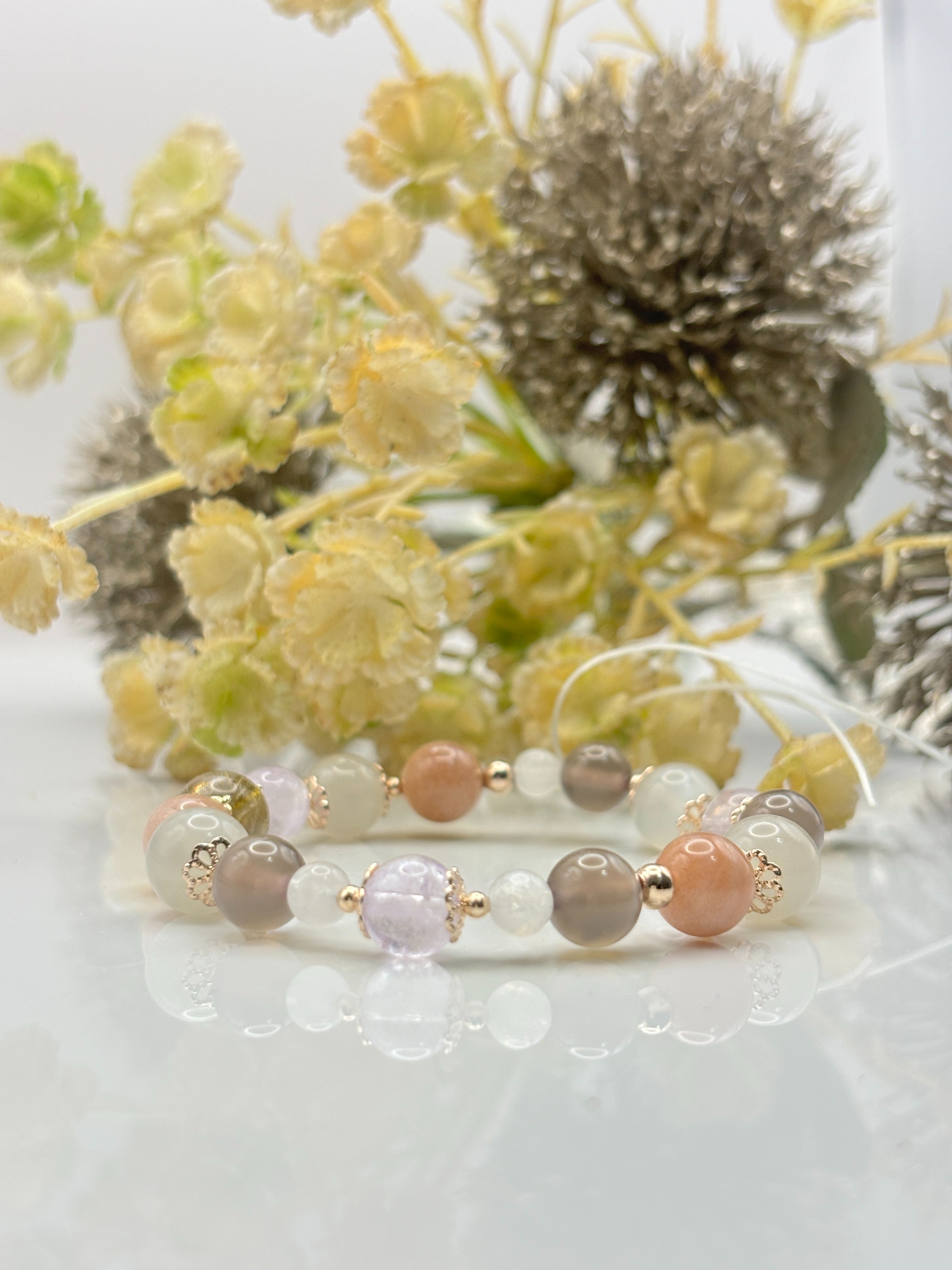 A moment 💫星夜織語｜巨蟹座守護石｜敏感、親和力、家庭｜白月光｜湮紫瑪瑙｜藍月光｜薰衣草紫水晶｜金髮晶