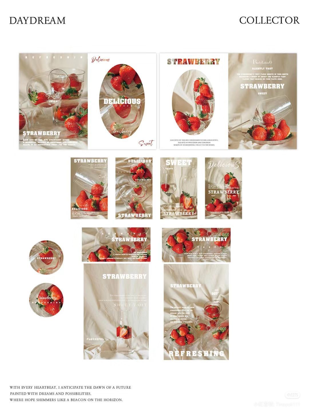 獨家 草莓 貼紙亮膜 紙類啞膜 尺寸說明在描述點開看