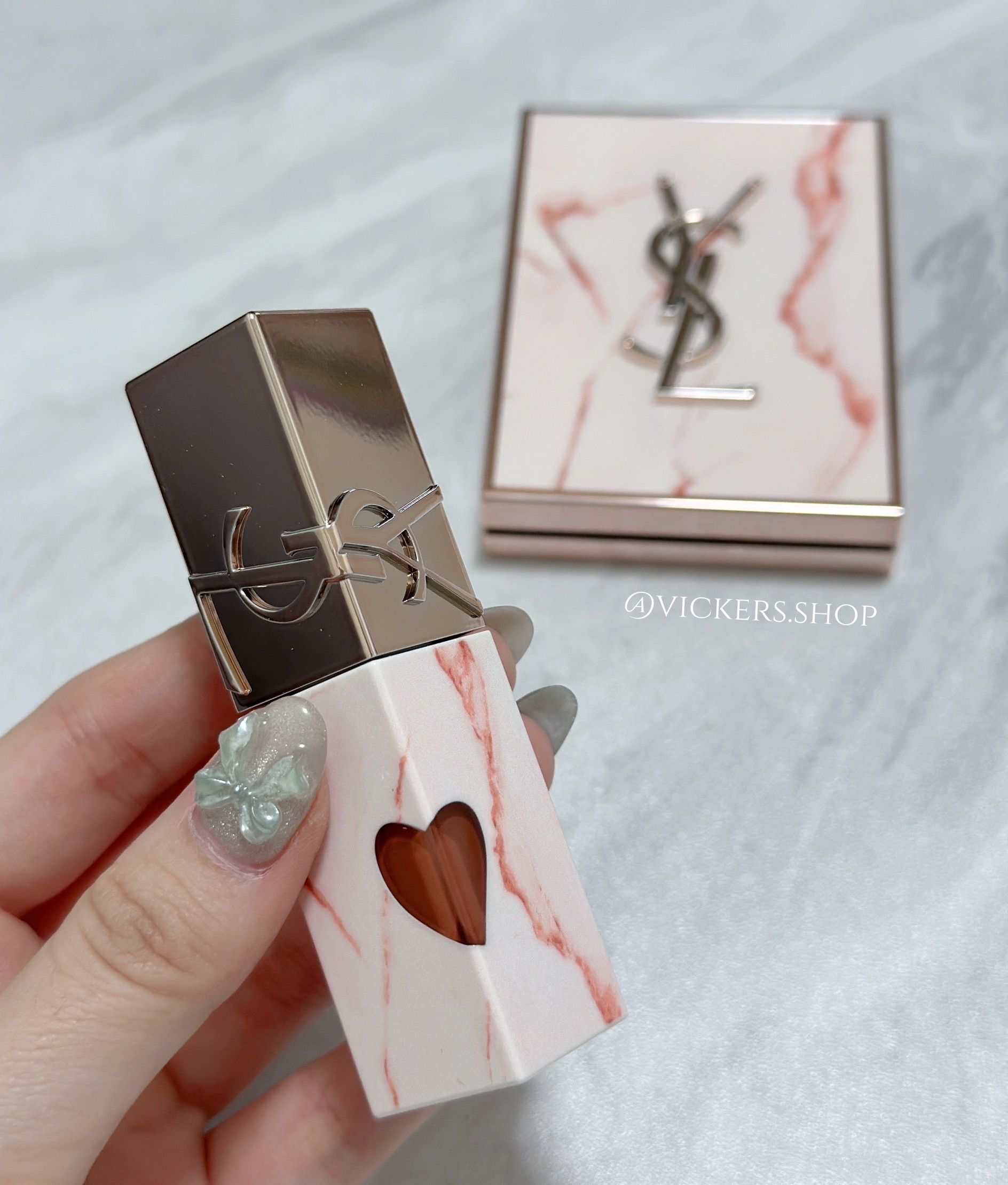 《現貨》YSL 大理石愛心唇釉