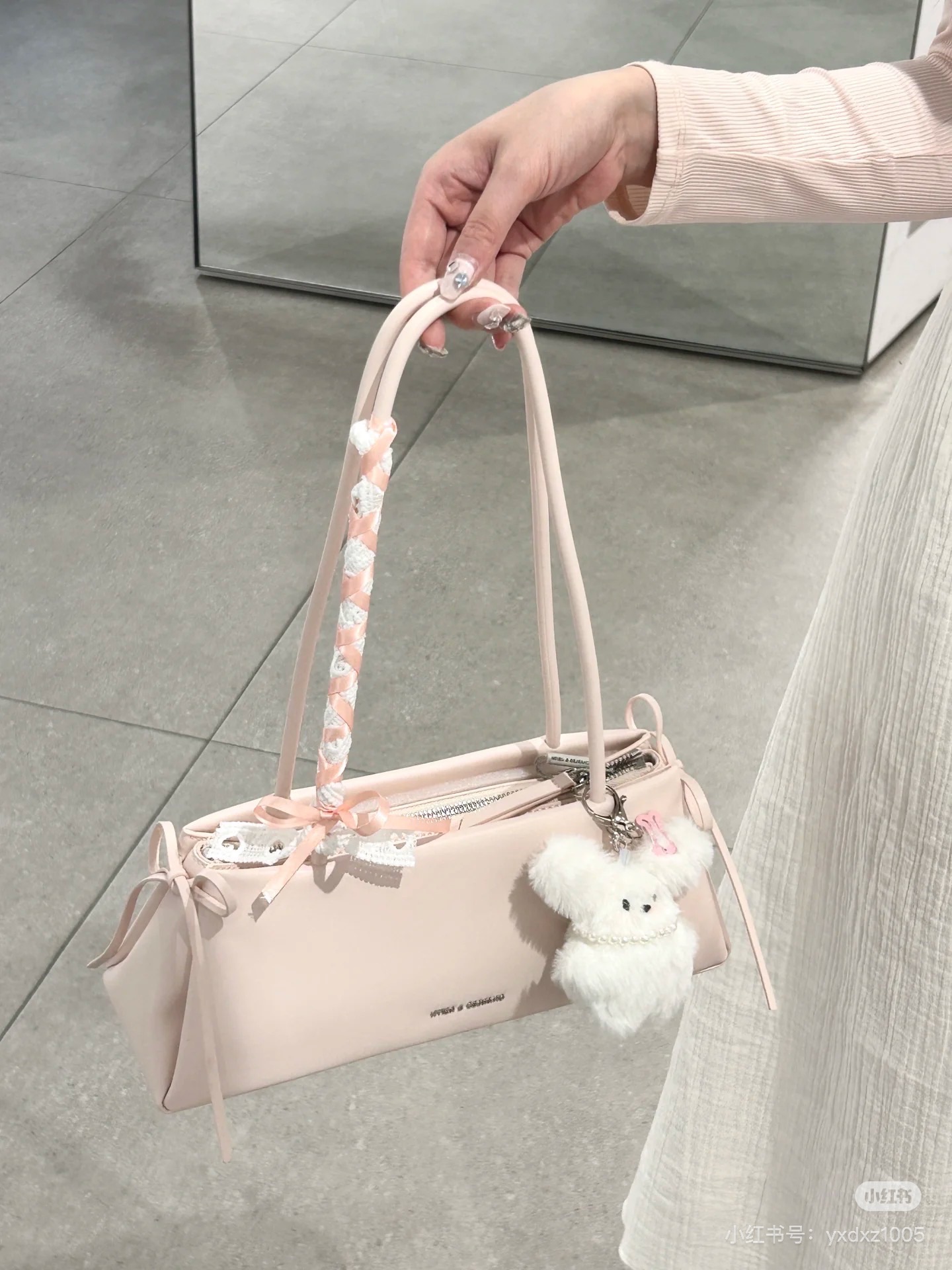 《現貨》小ck蝴蝶結法棍包 (無娃娃和緞帶