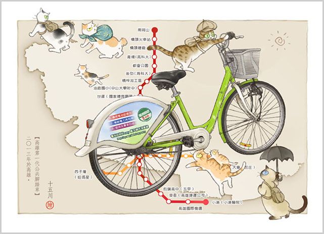 明信片 《高雄第一代公共腳踏車》