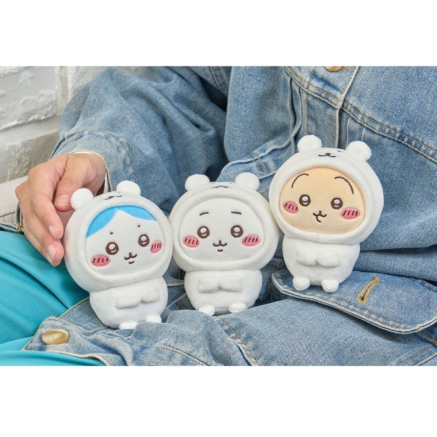 著白熊裝可手持物品娃