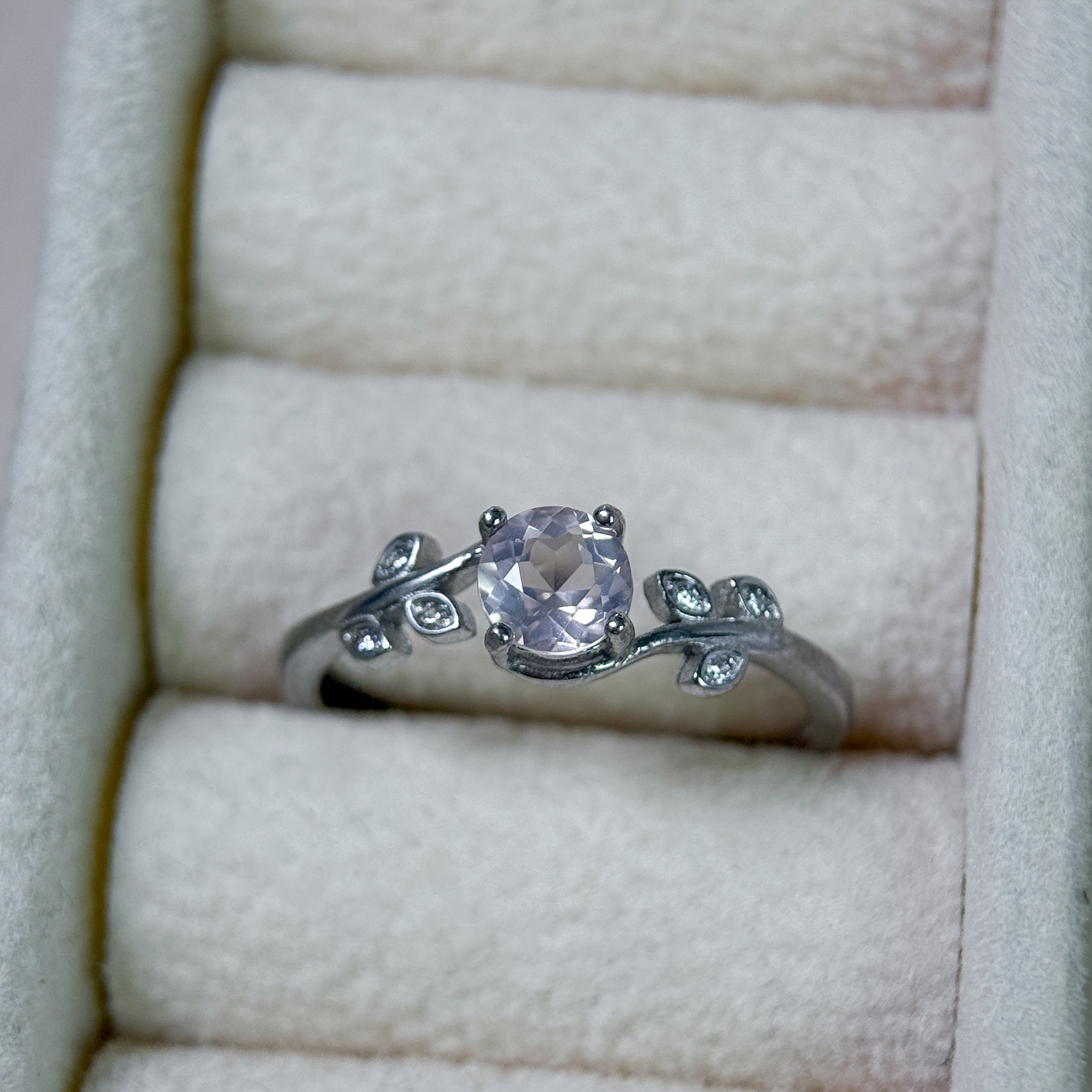 粉晶 925純銀戒指