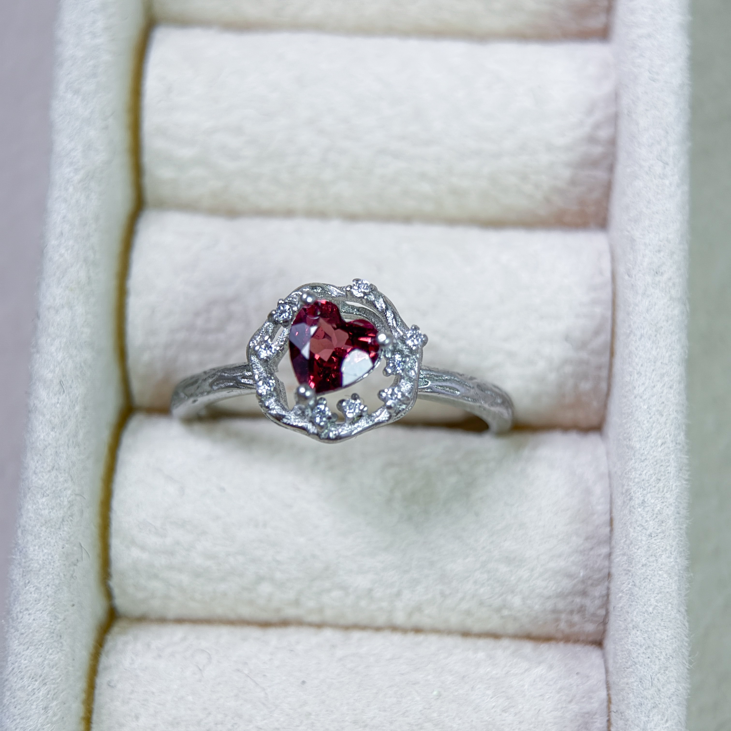 石榴石 925純銀戒指