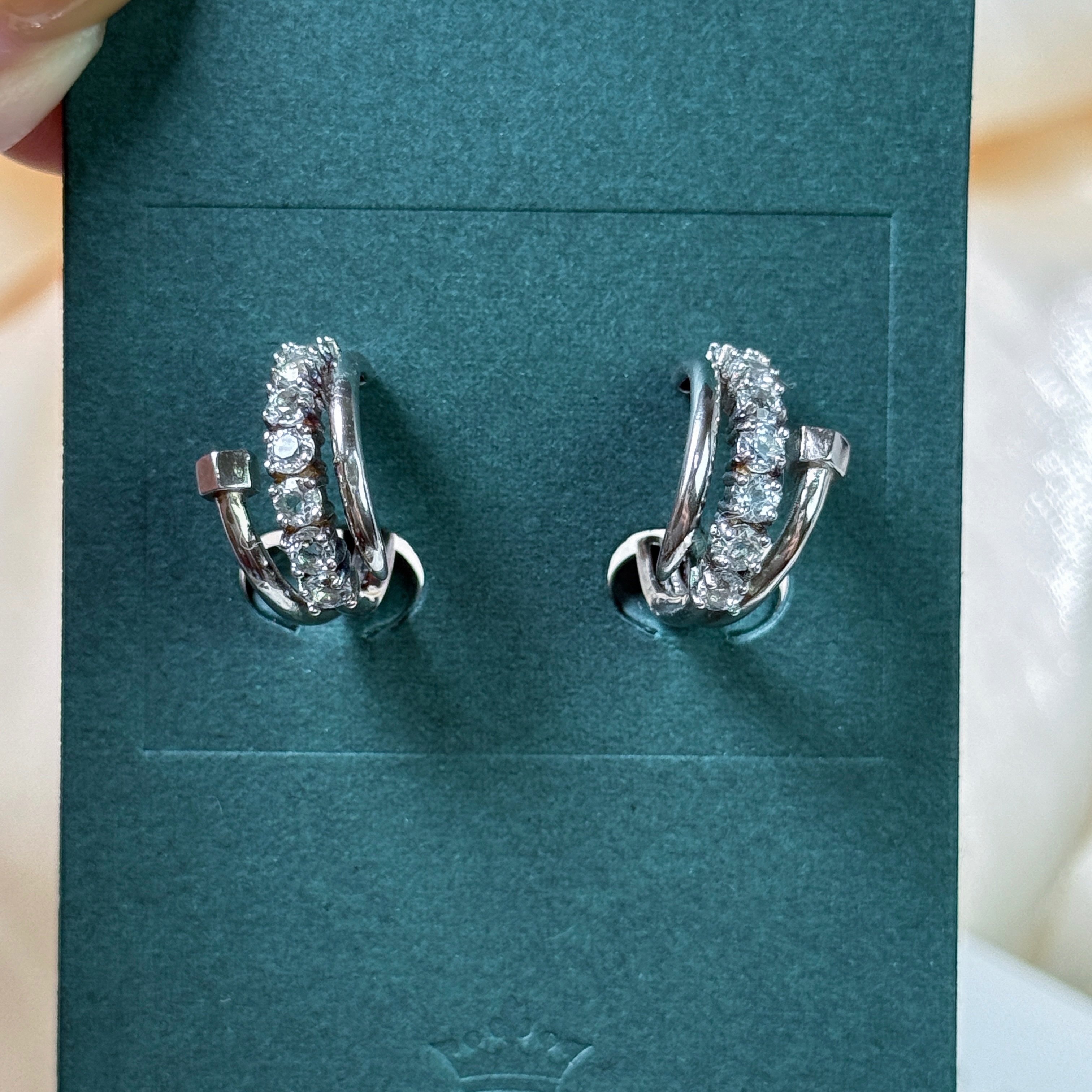 海藍寶 C圈時尚耳環 925純銀