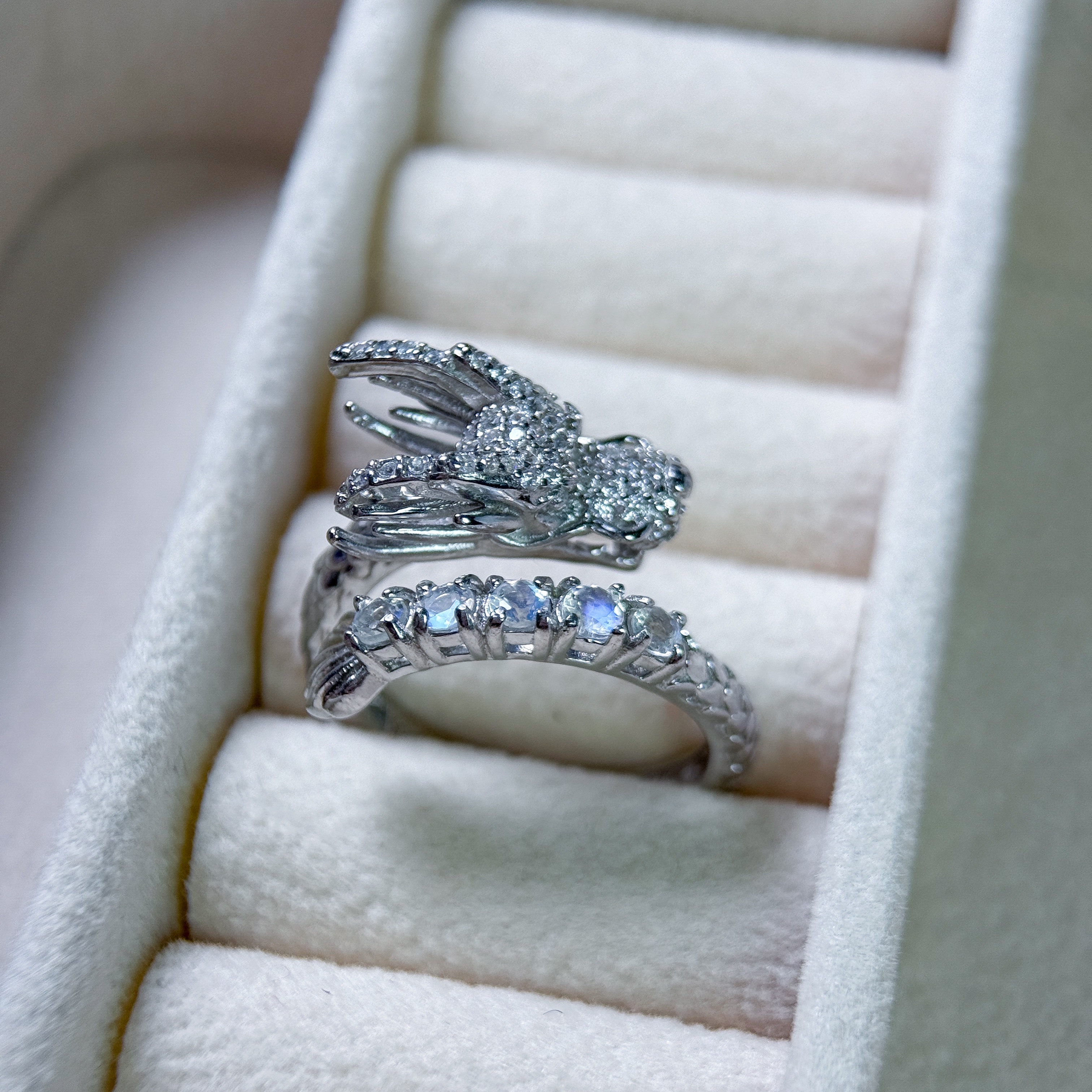 月光石 龍戒 925銀