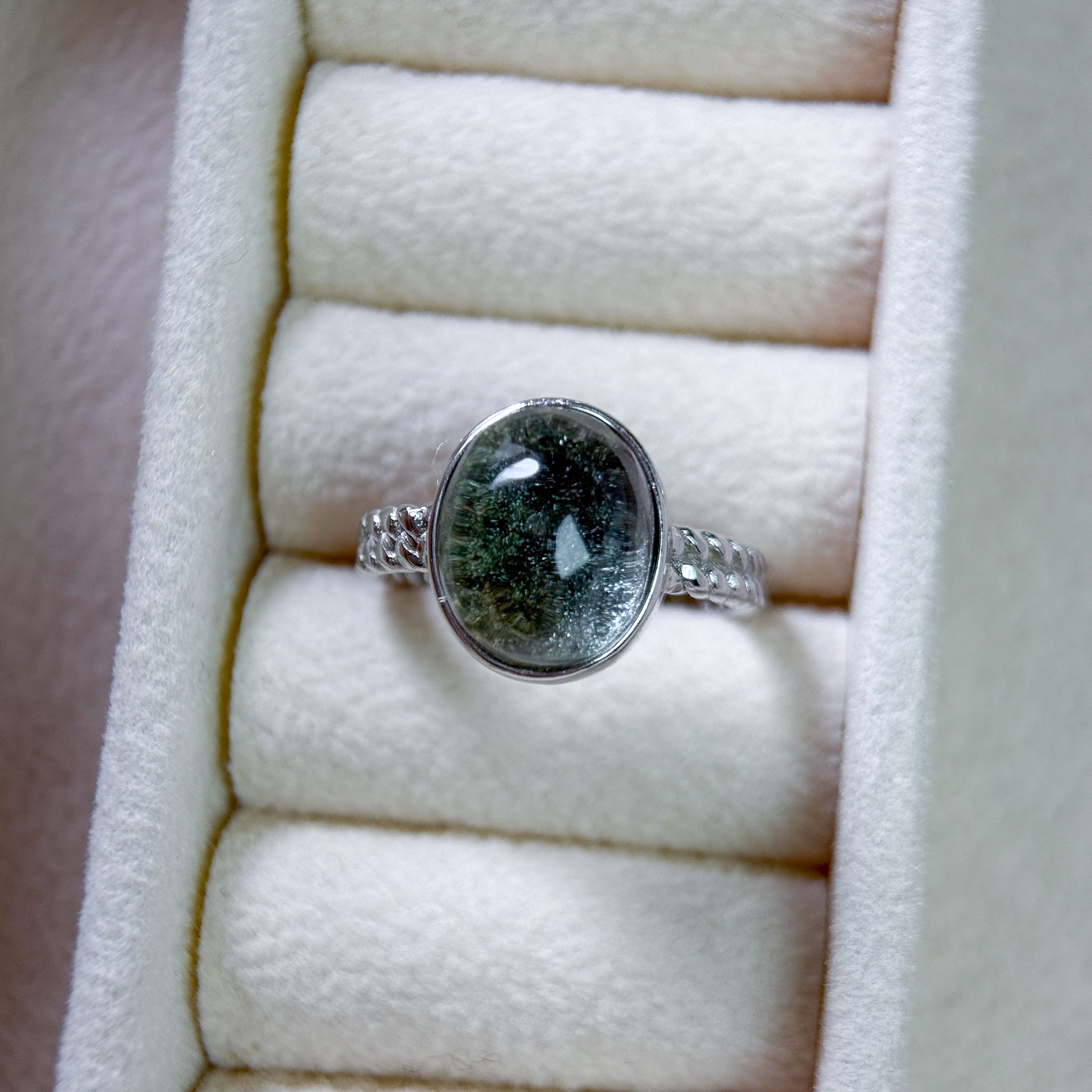 金沙綠幽靈 925銀戒指