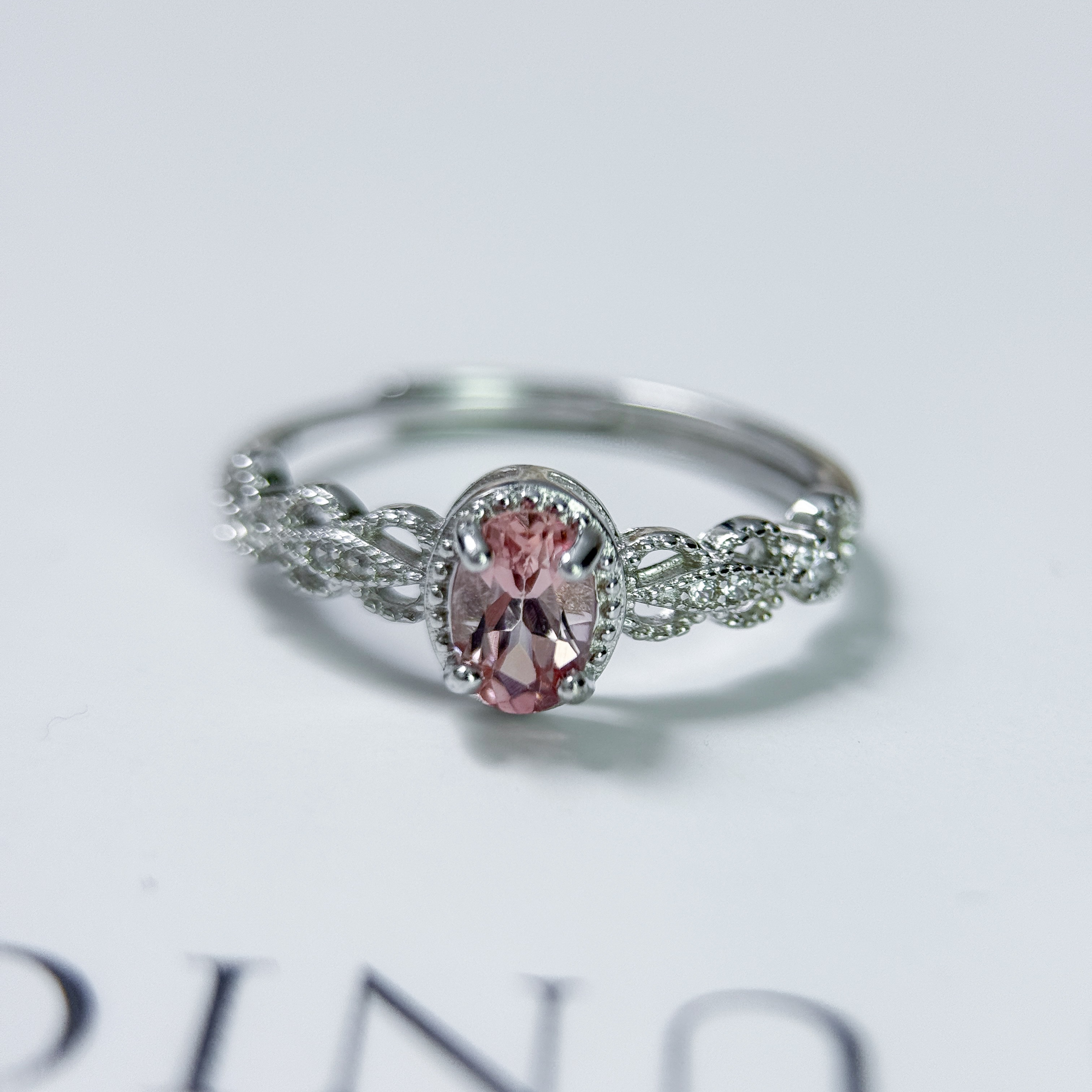 藕粉璧璽 蕾絲款925純銀戒指