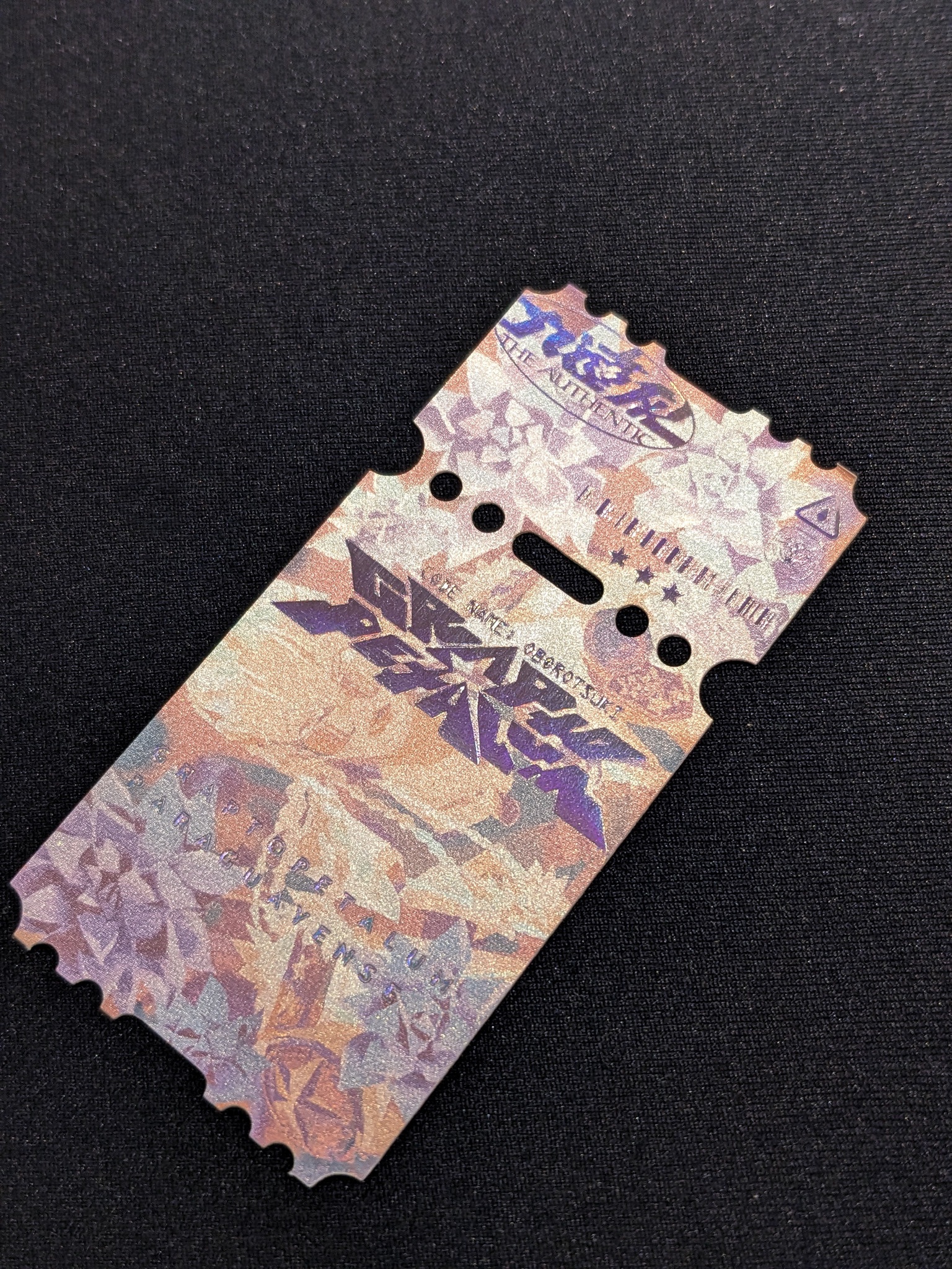 【九蓮灰Authentic】朧月雷射紫燙金貼紙