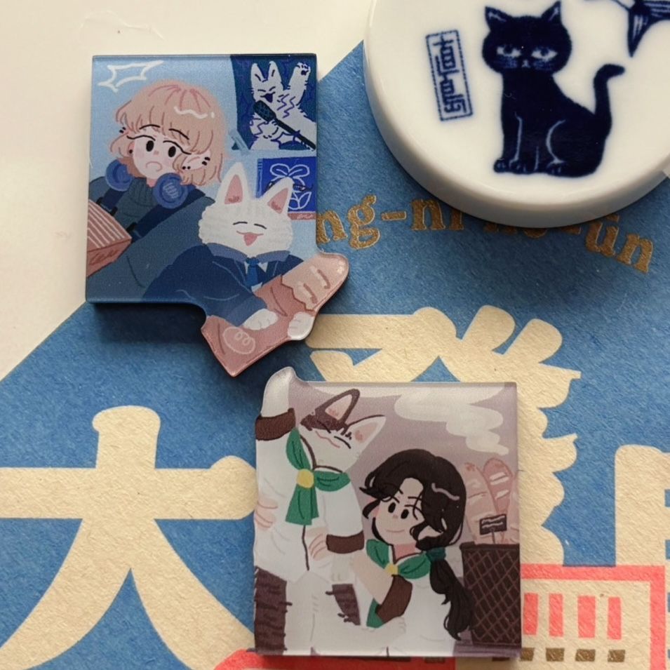 小鎮磁鐵貼紙組