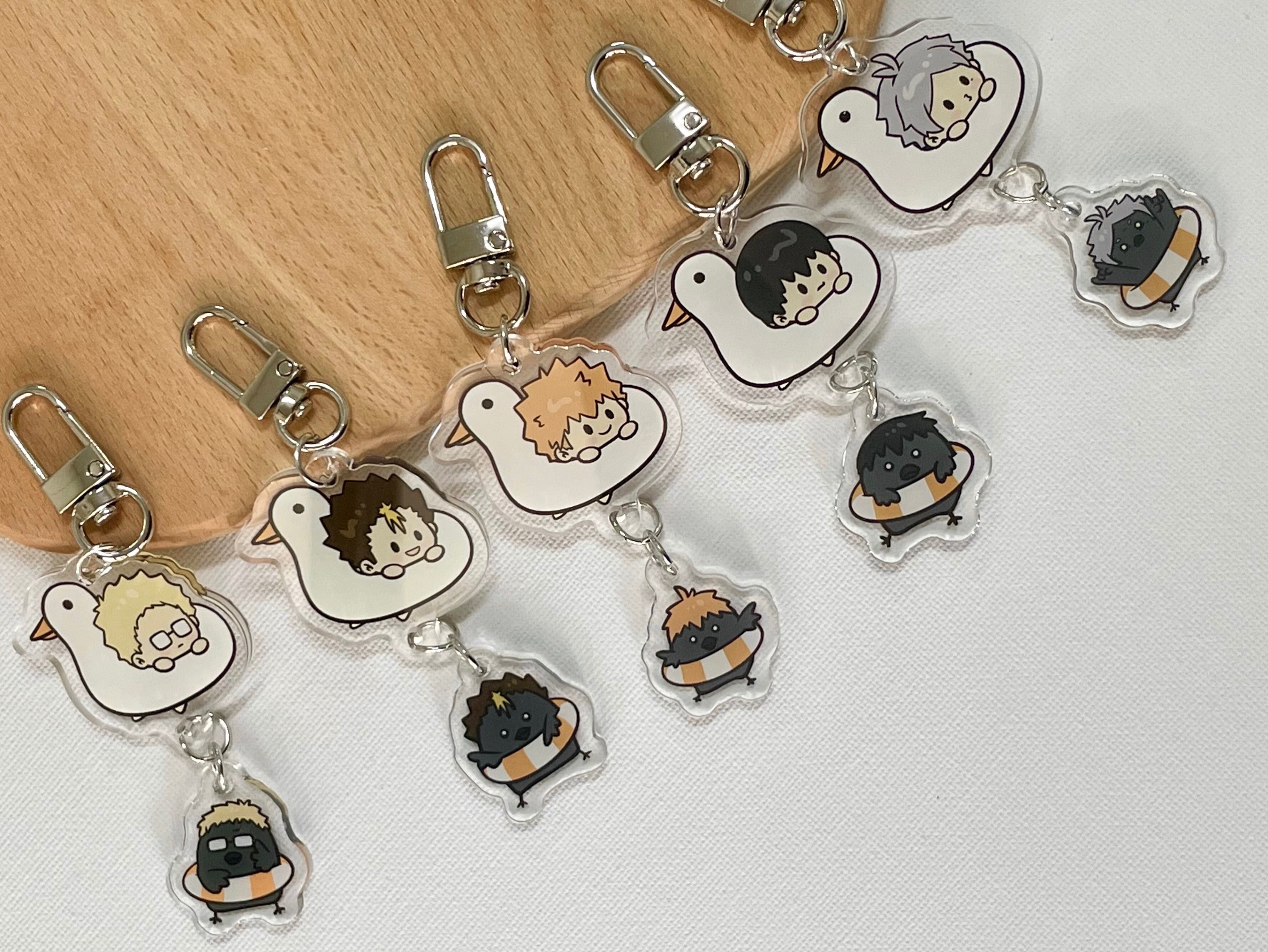 排球少年二創｜泳圈串串鑰匙圈