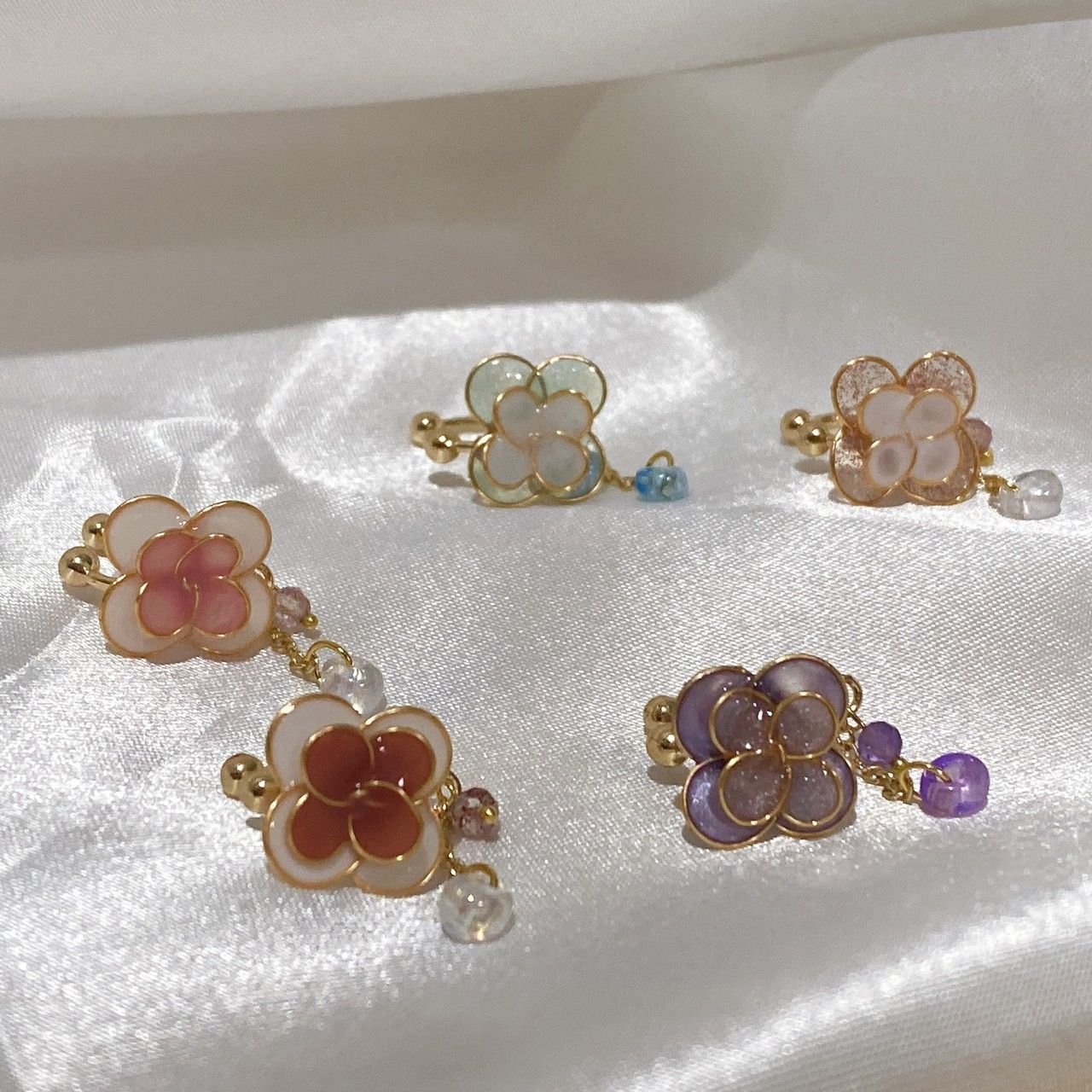 花開漫漫耳骨夾*.｡☂ 金線款 | 包14K金