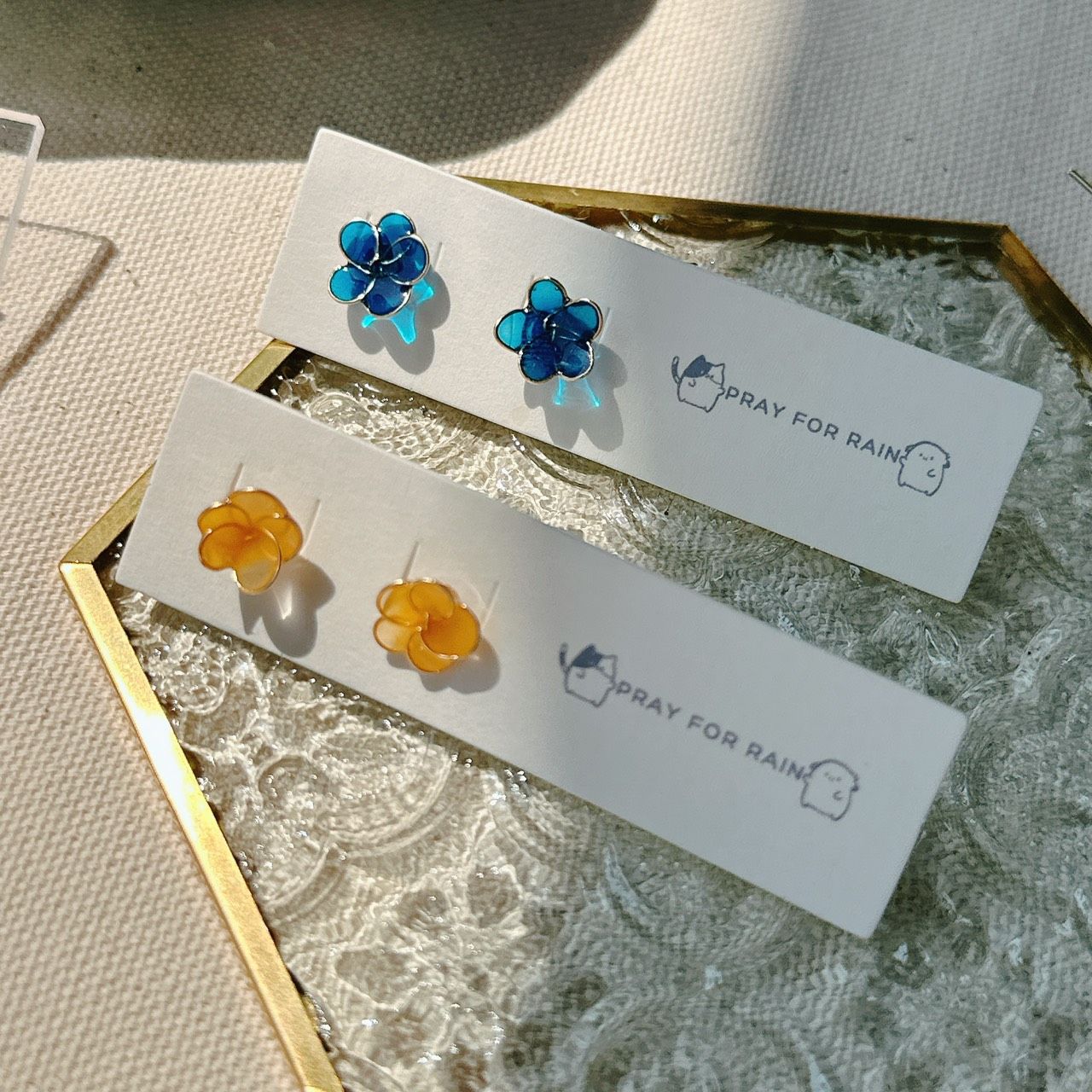五花*.｡ ☂ 金線款  | 包14K金耳針 | 鋼耳針 | 樹脂耳夾
