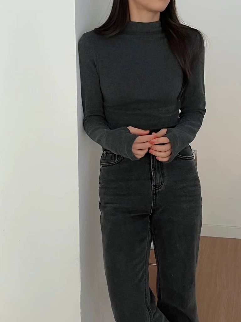 微高領保暖打底衣