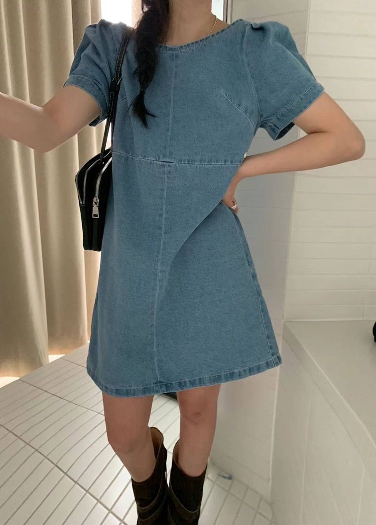 後拉鍊牛仔短洋（熱賣款!!）