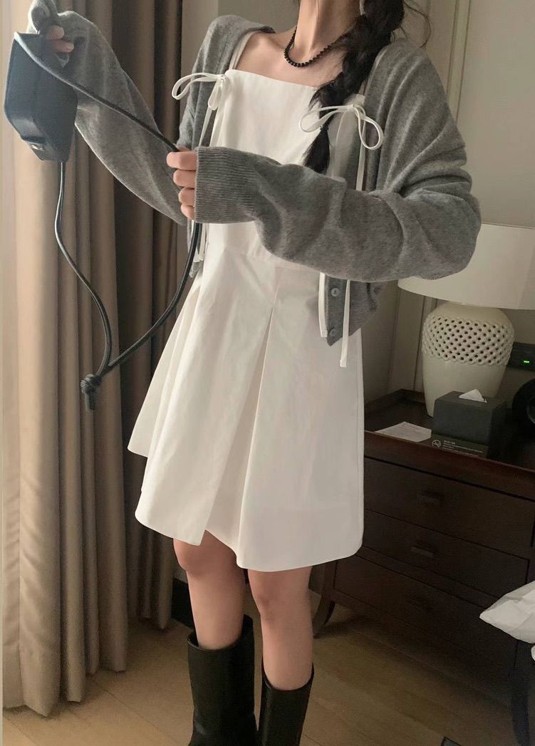 雙細肩平口打摺短洋（熱賣款!!）/大口袋連帽外套