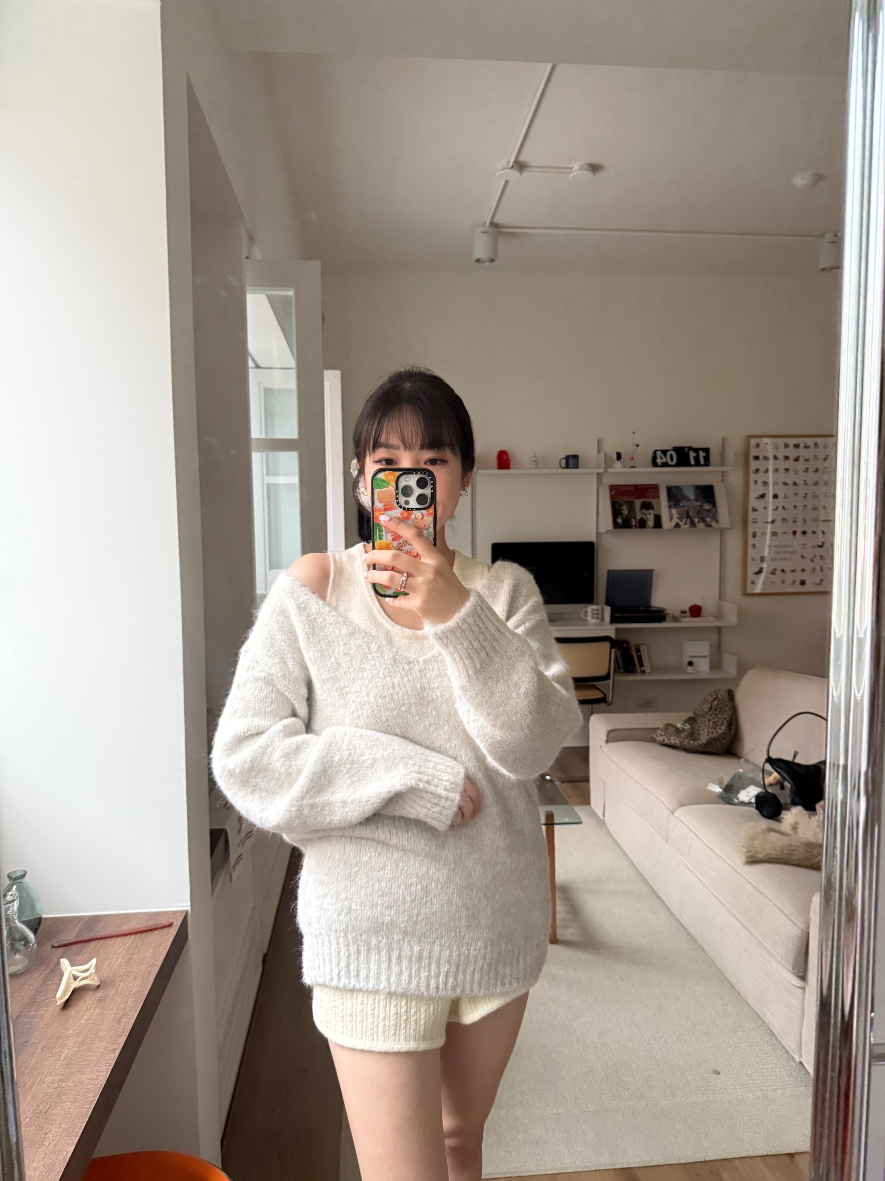 兩件式V領針織毛衣