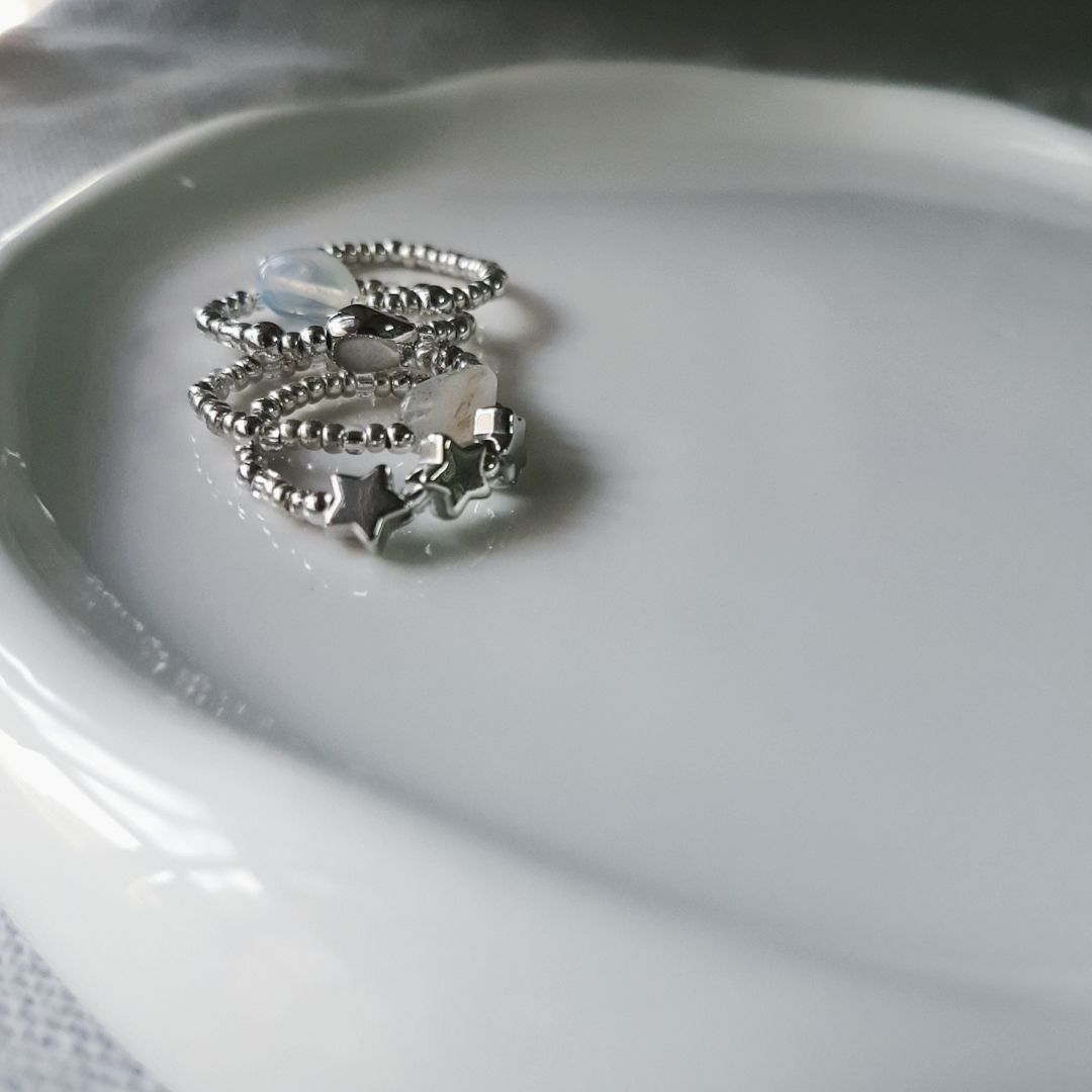 手作串珠戒指  宇宙寶石系列