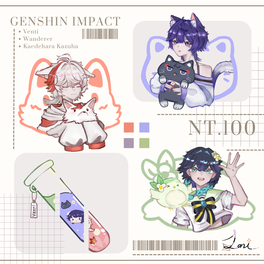 二創-原神風男吊飾