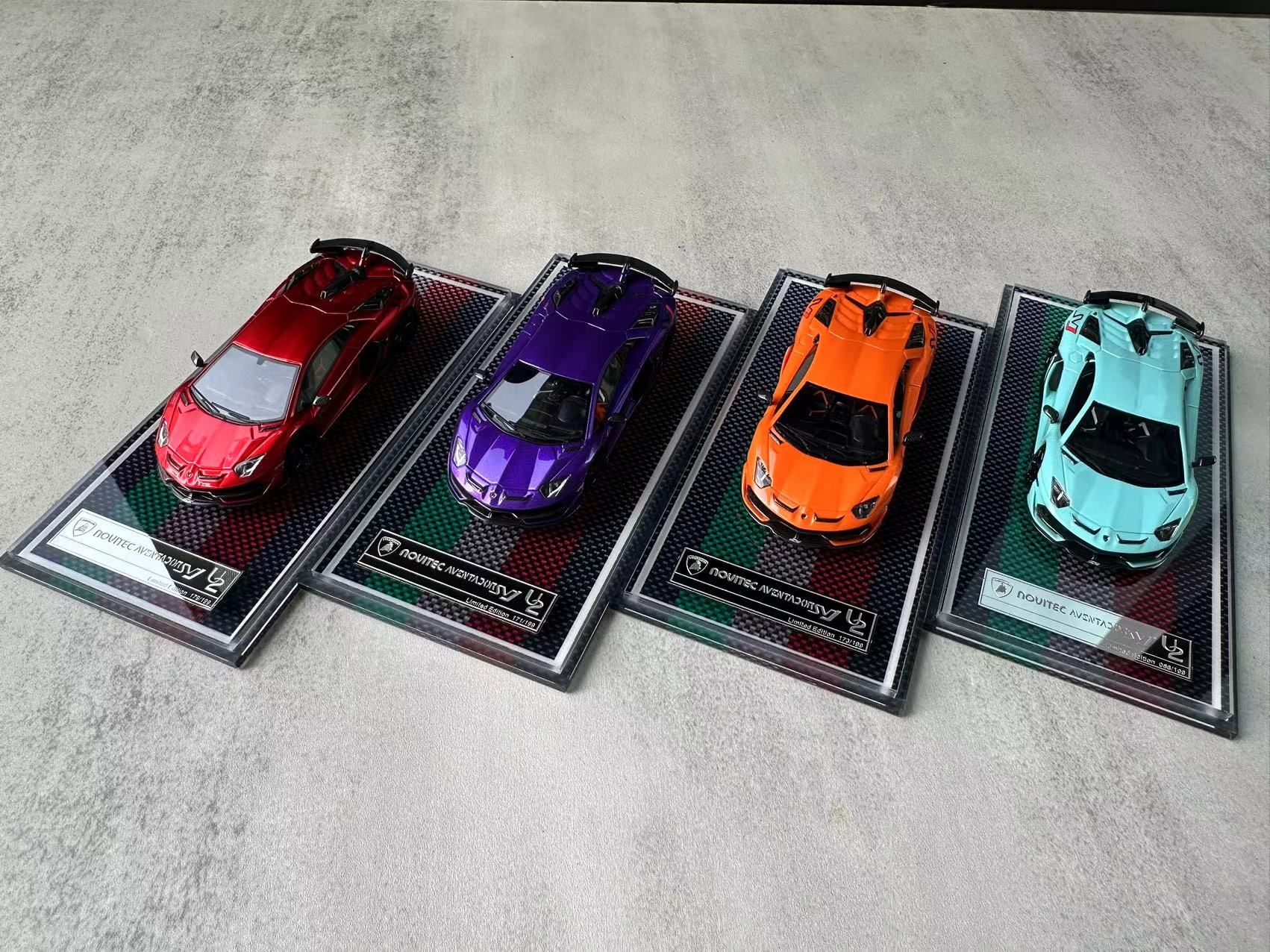 U2 1/64  樹脂車 Lamborghini Aventador SVJ Novitec